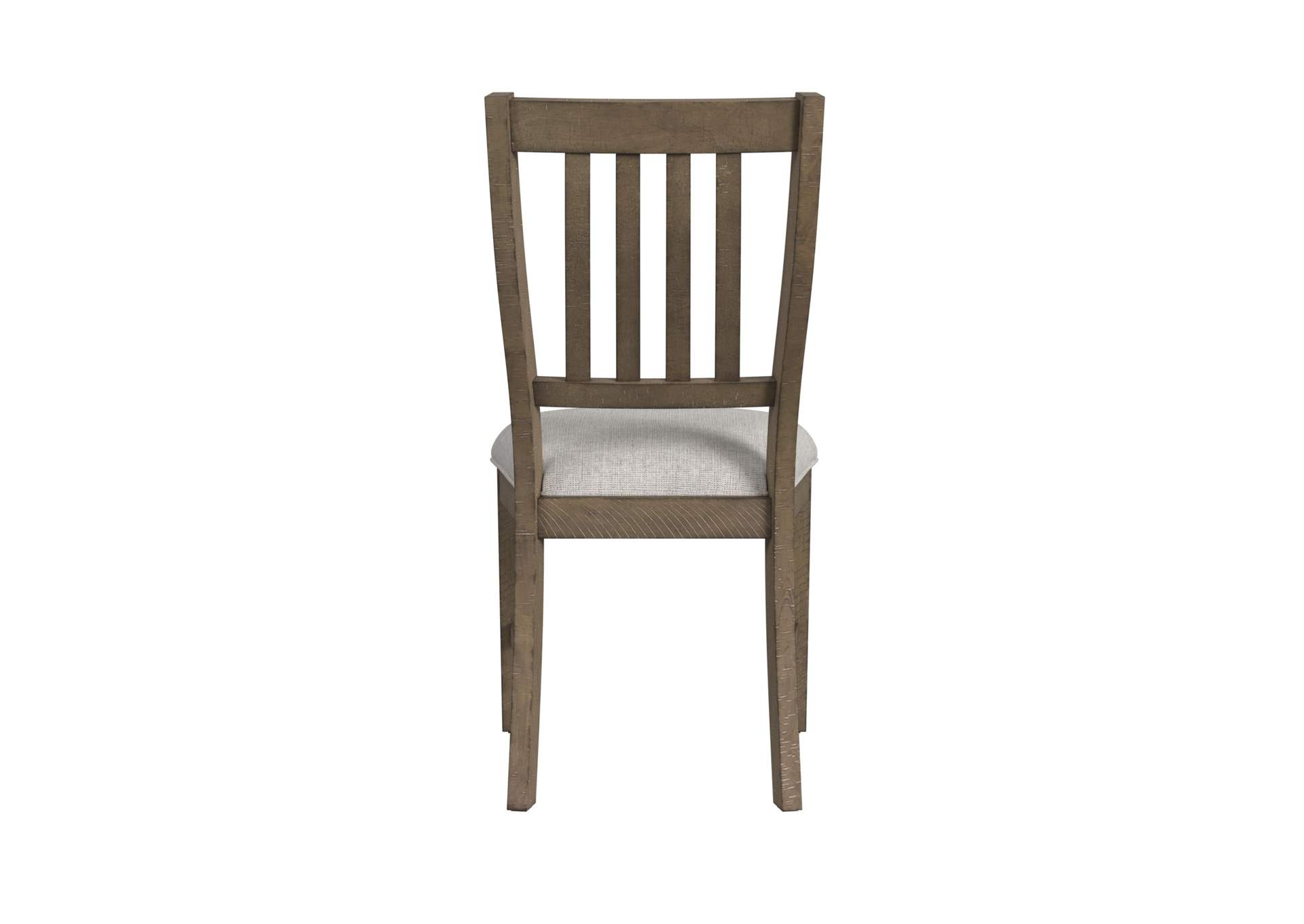 Yellowstone Dining Side Chair With Grey Fabric In Medium Brown 2 Per Carton image 6