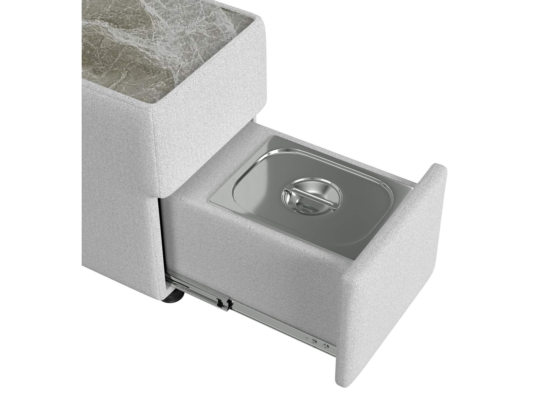 Zandara Modular Console With Speaker And Cooler - Olefin Beige image 4