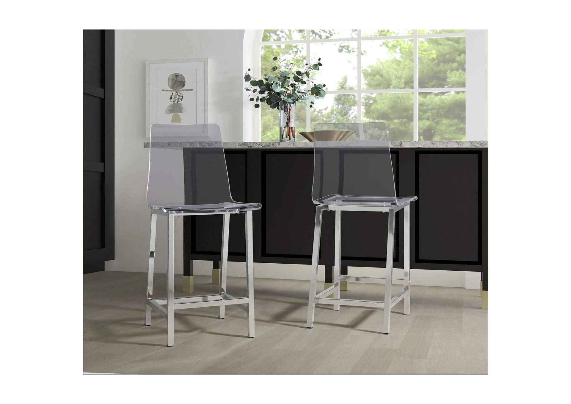 Zane Clear Counter Stool 2 Per Carton image 1