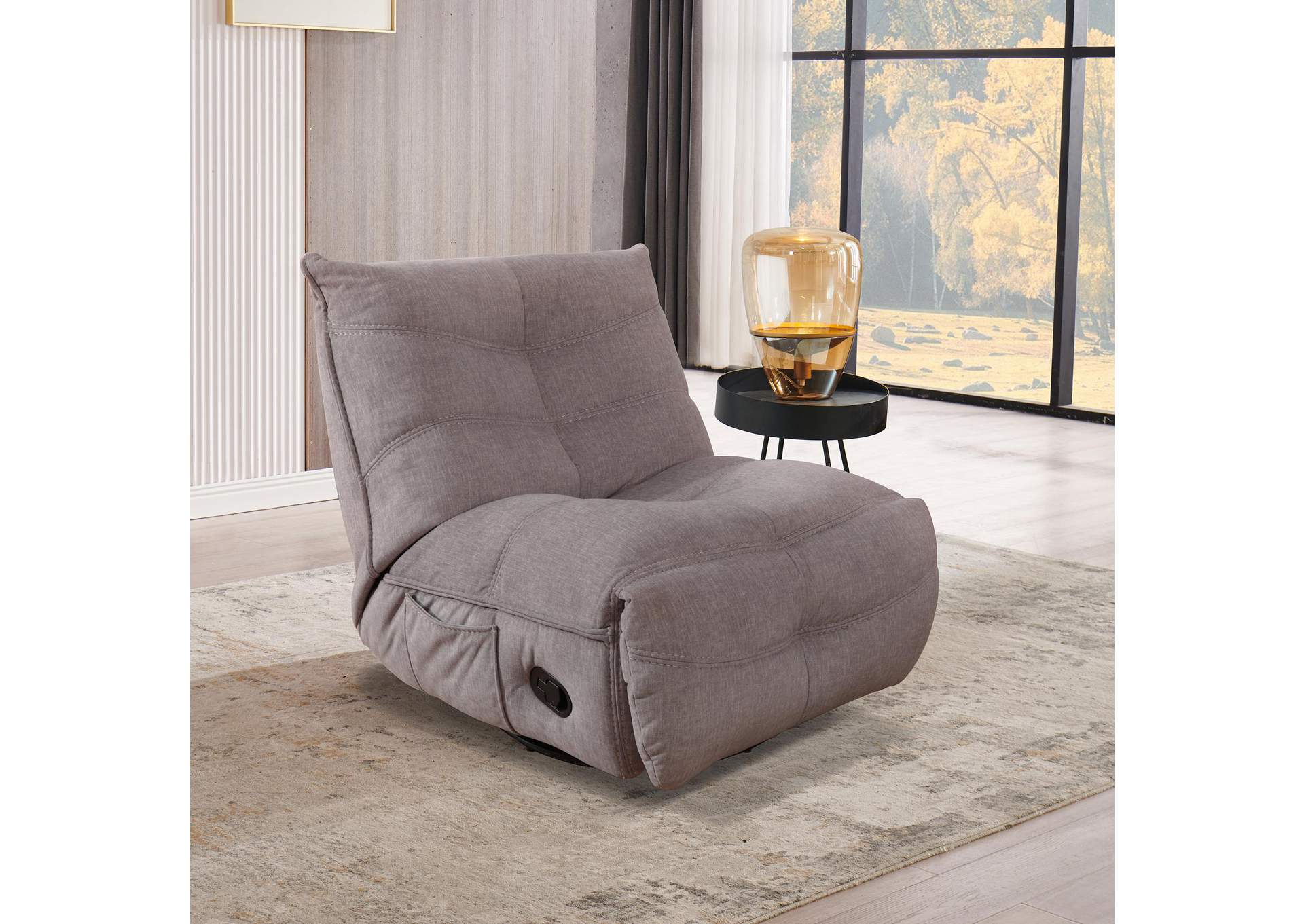 Zara Swivel Recliner In Lugano Dove image 1