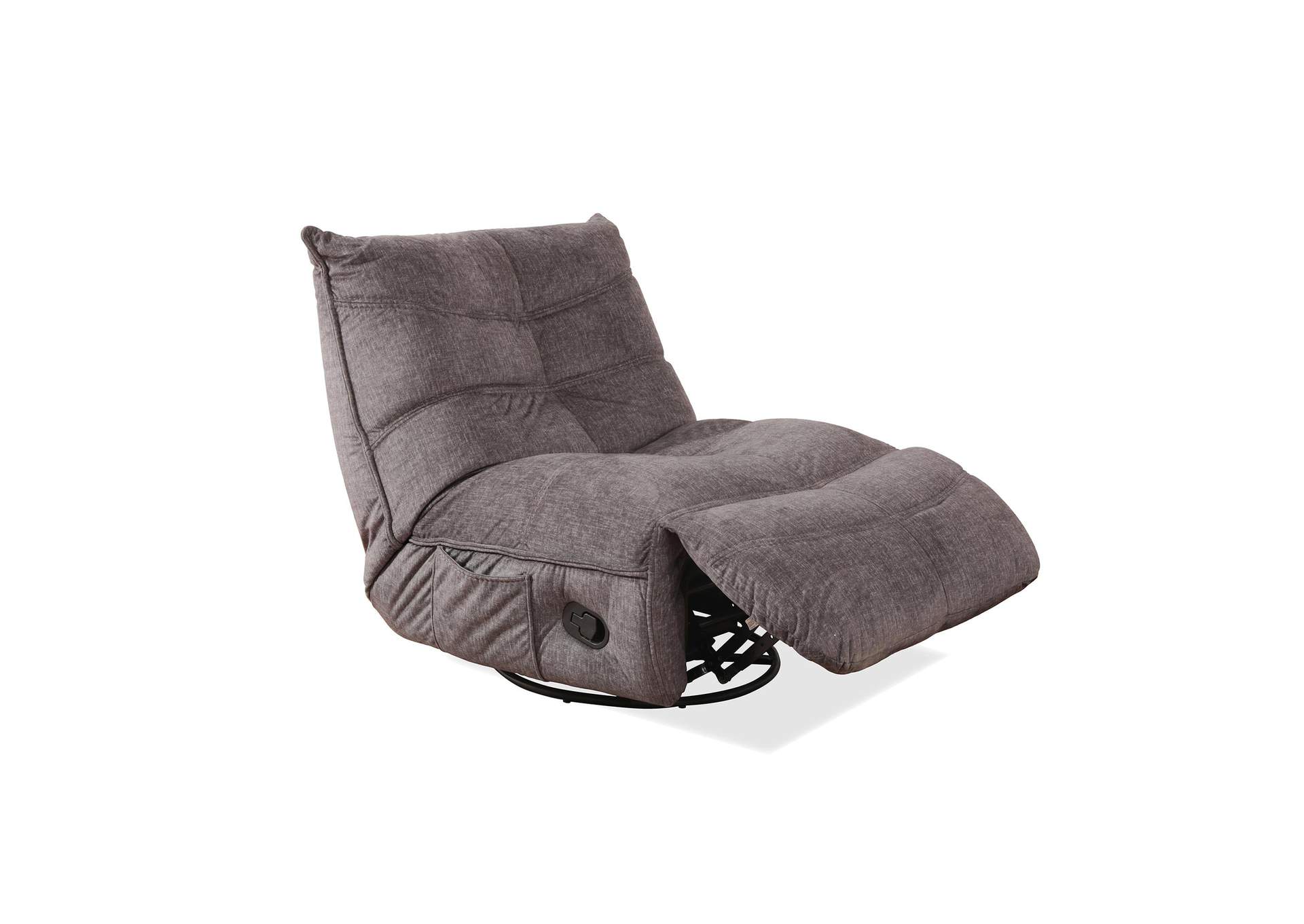Zara Swivel Recliner In Lugano Grey image 7