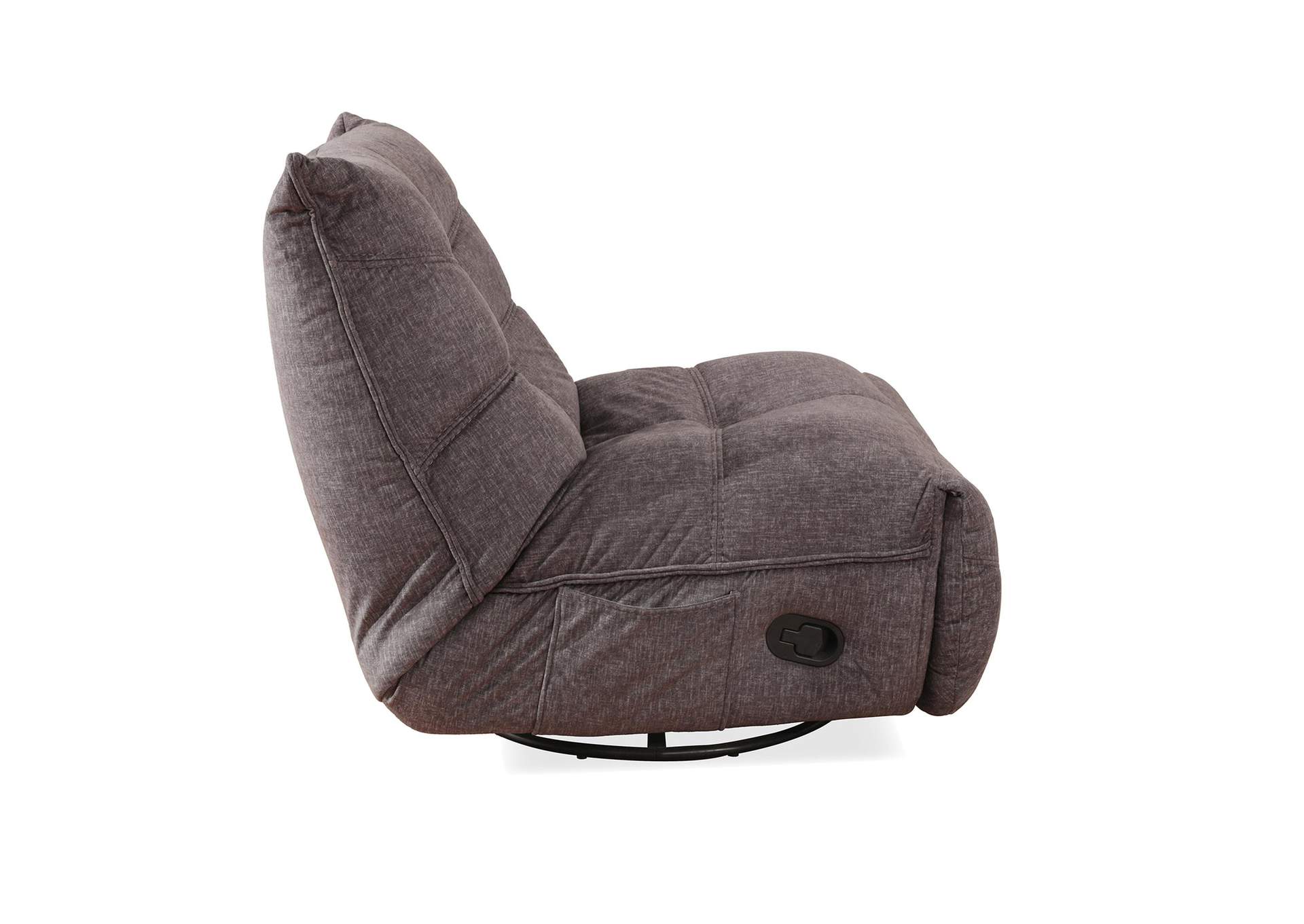 Zara Swivel Recliner In Lugano Grey image 9