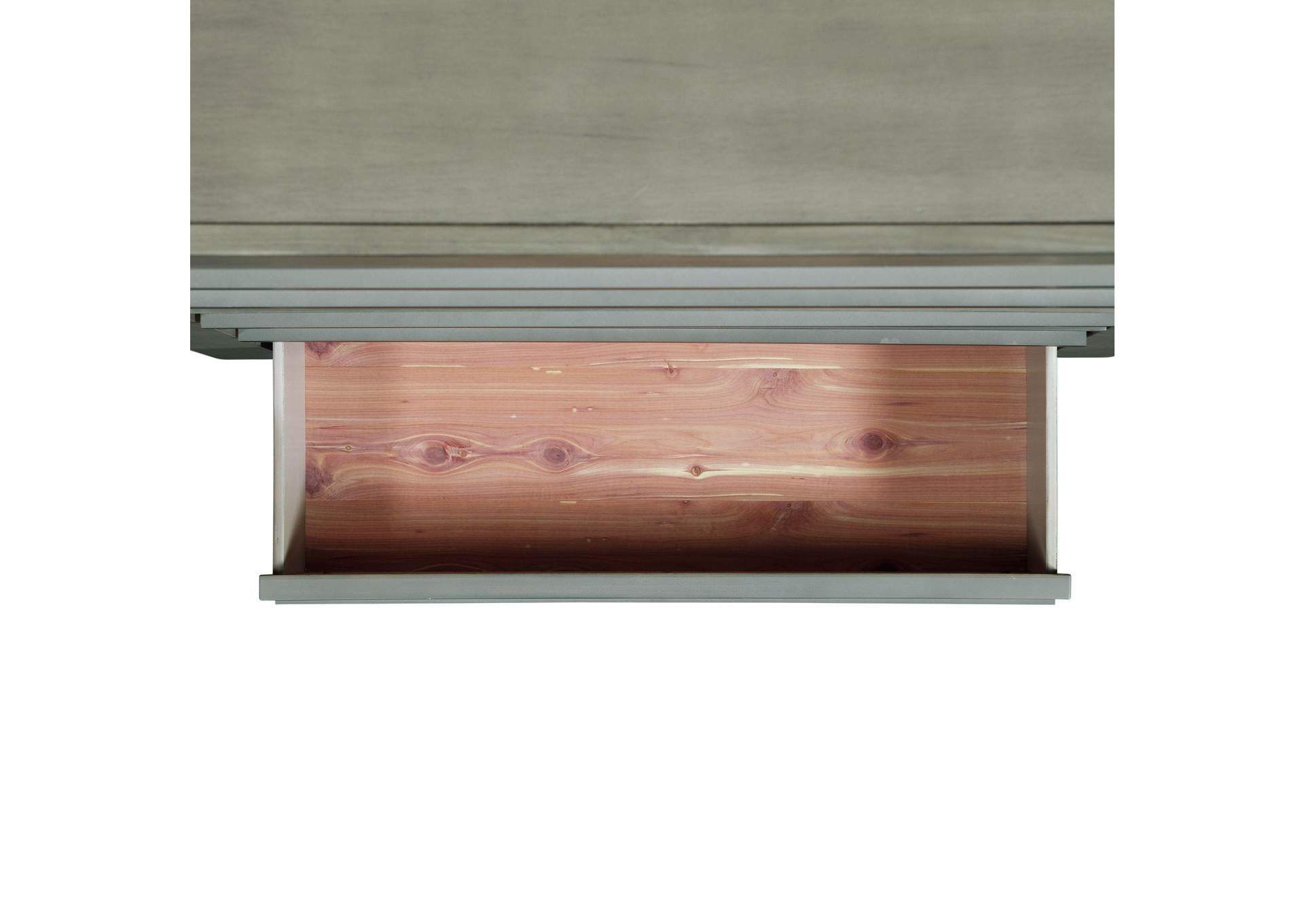 Zig Nightstand With USB Grey image 5