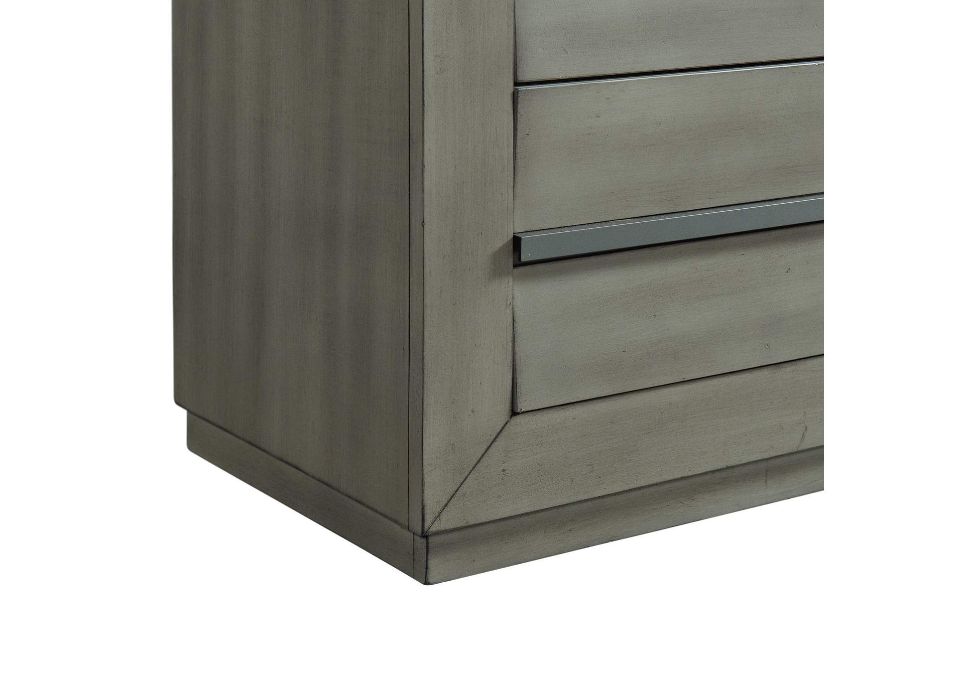 Zig Nightstand With USB Grey image 6