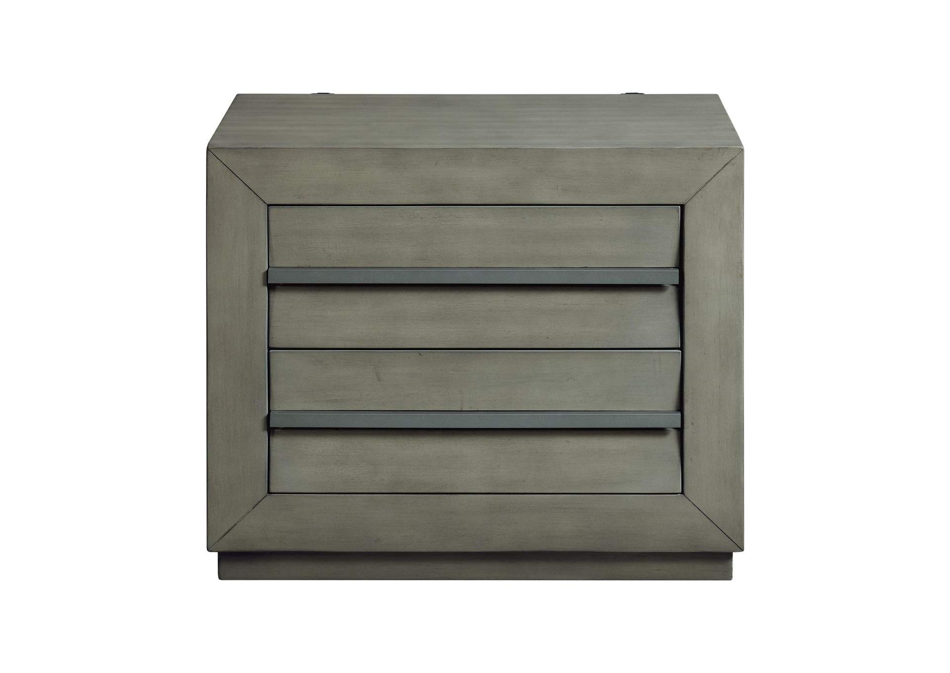 Zig Nightstand With USB Grey image 10