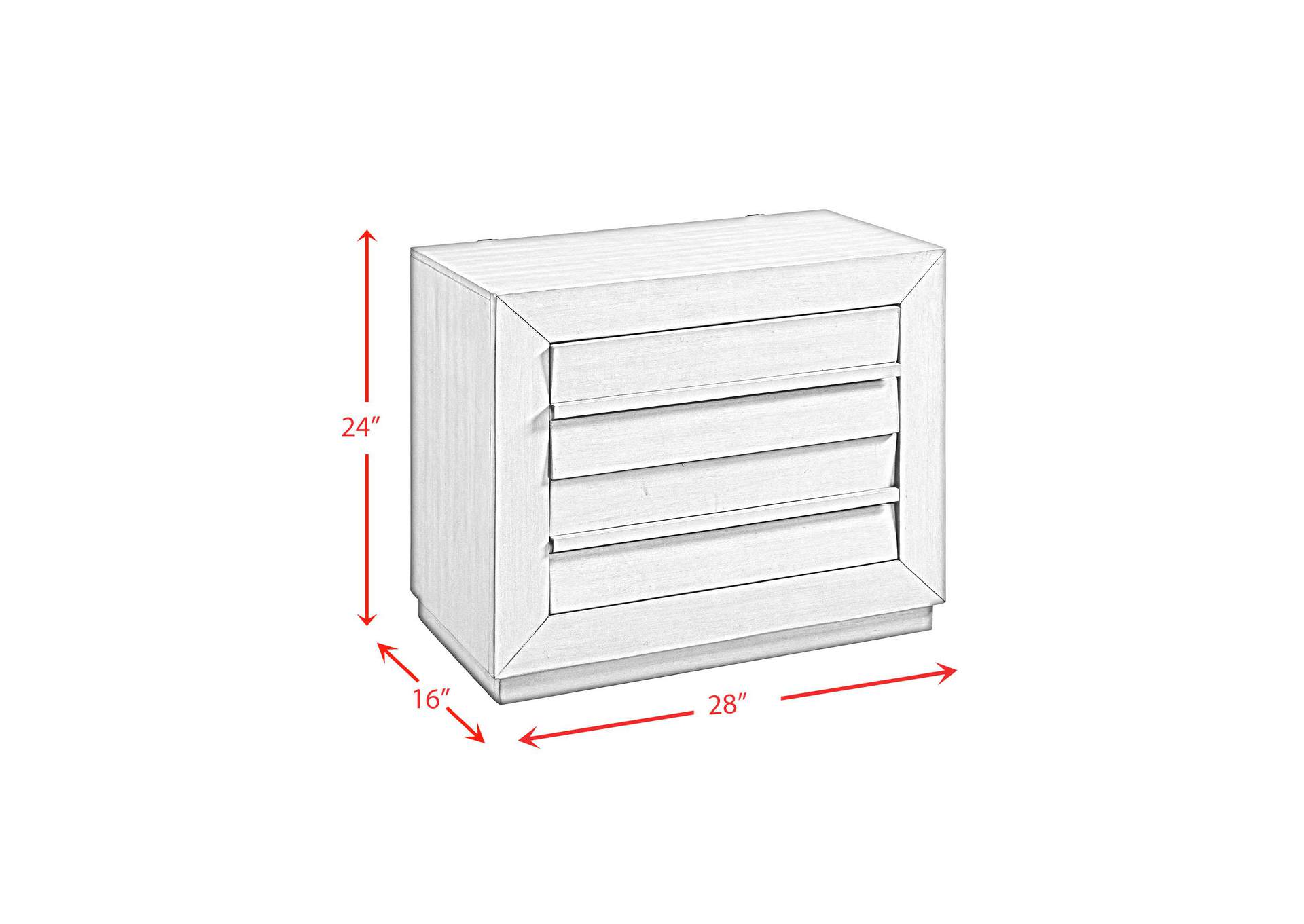 Zig Nightstand With USB Grey image 8