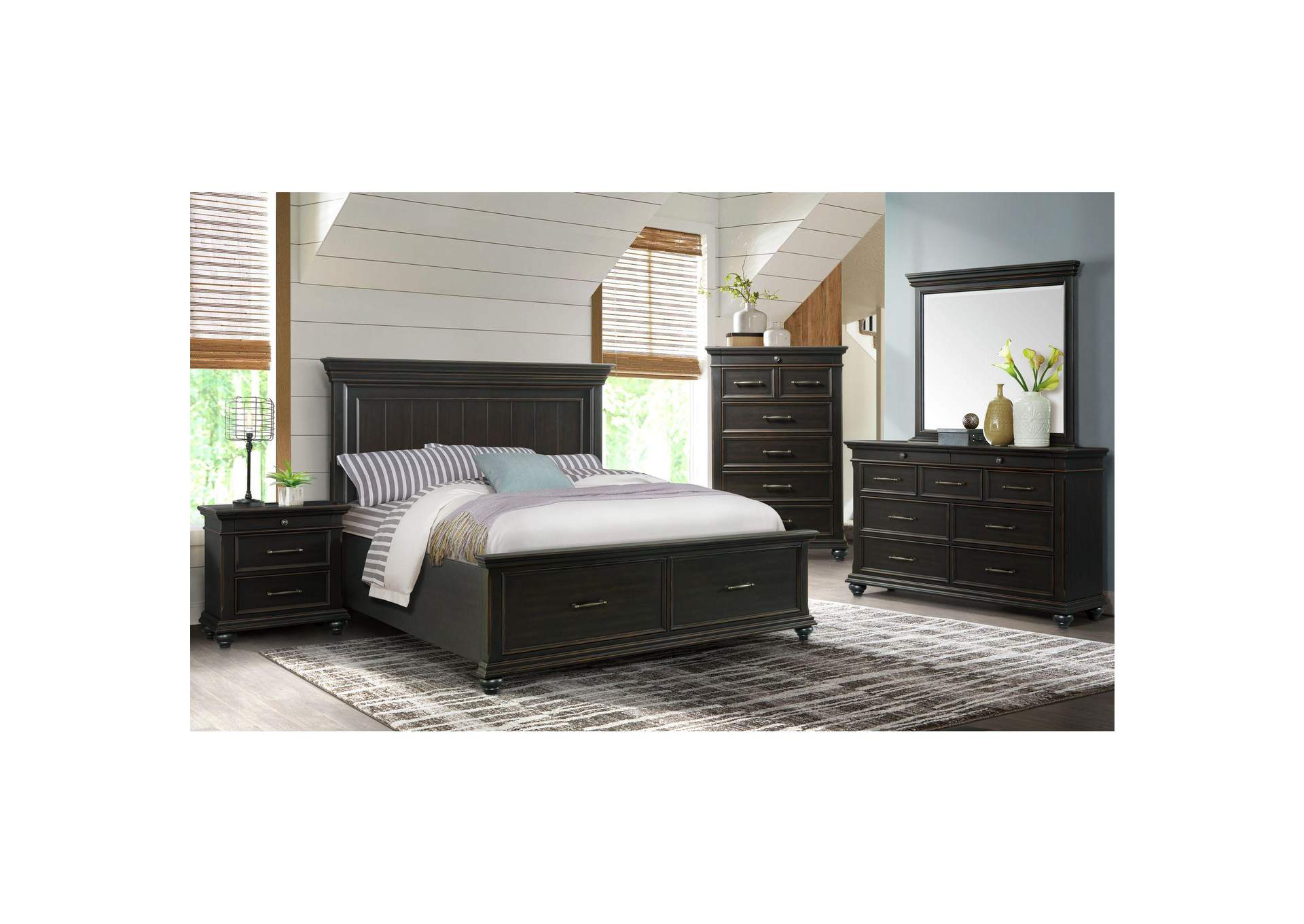 Slater King Bed Black image 1