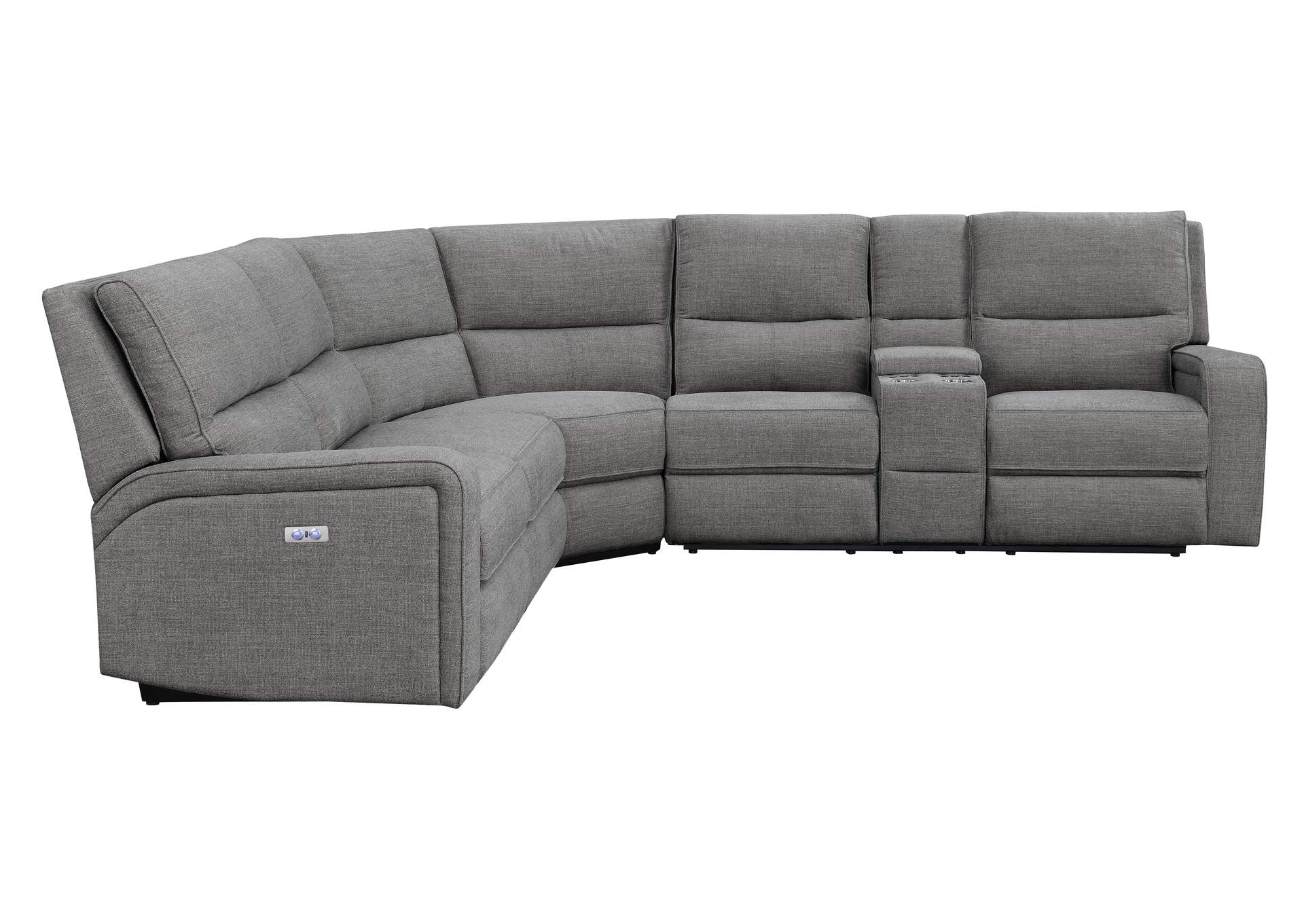 power 3-seat reclining sectional image 5
