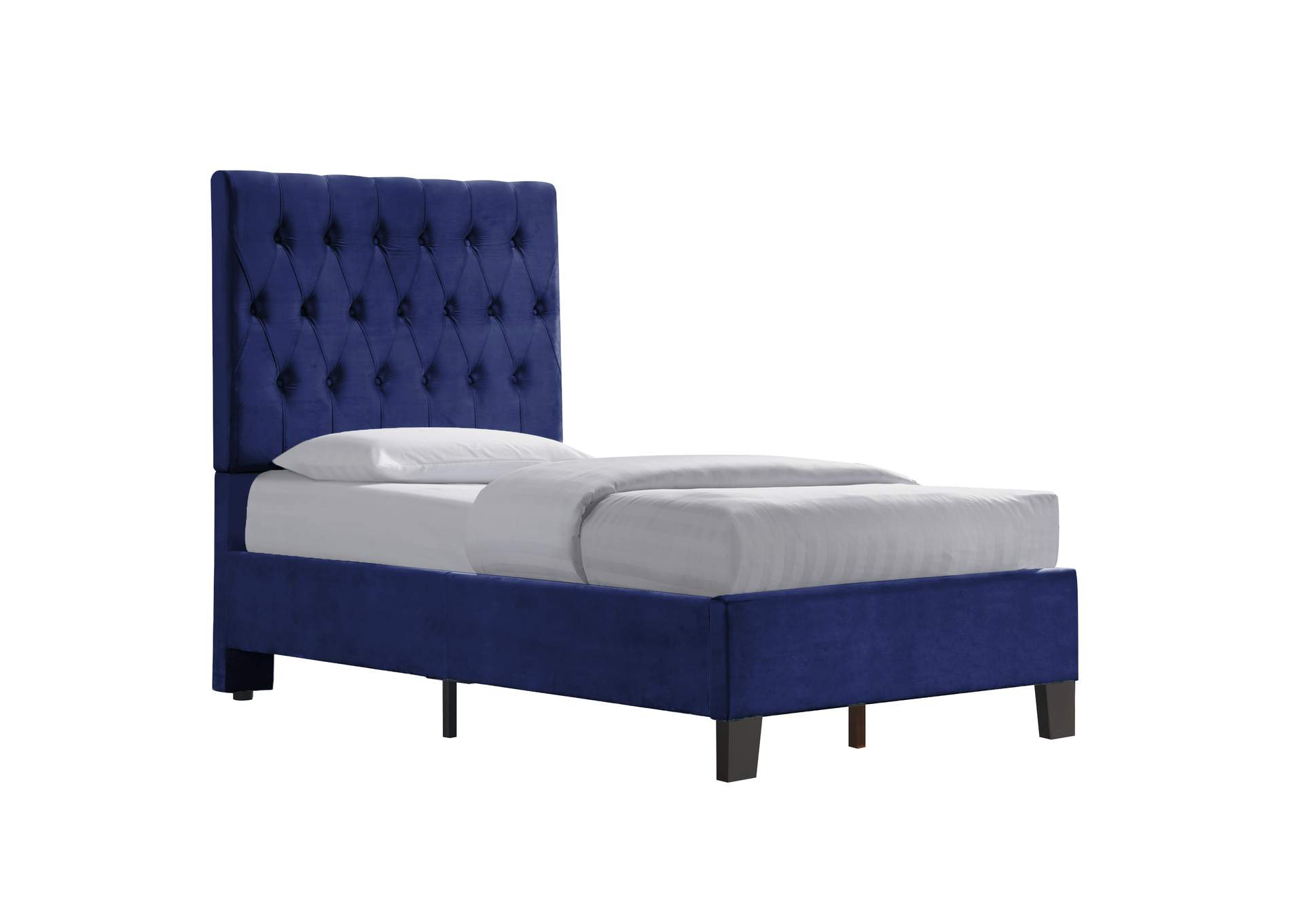 twin upholstered bed image 1