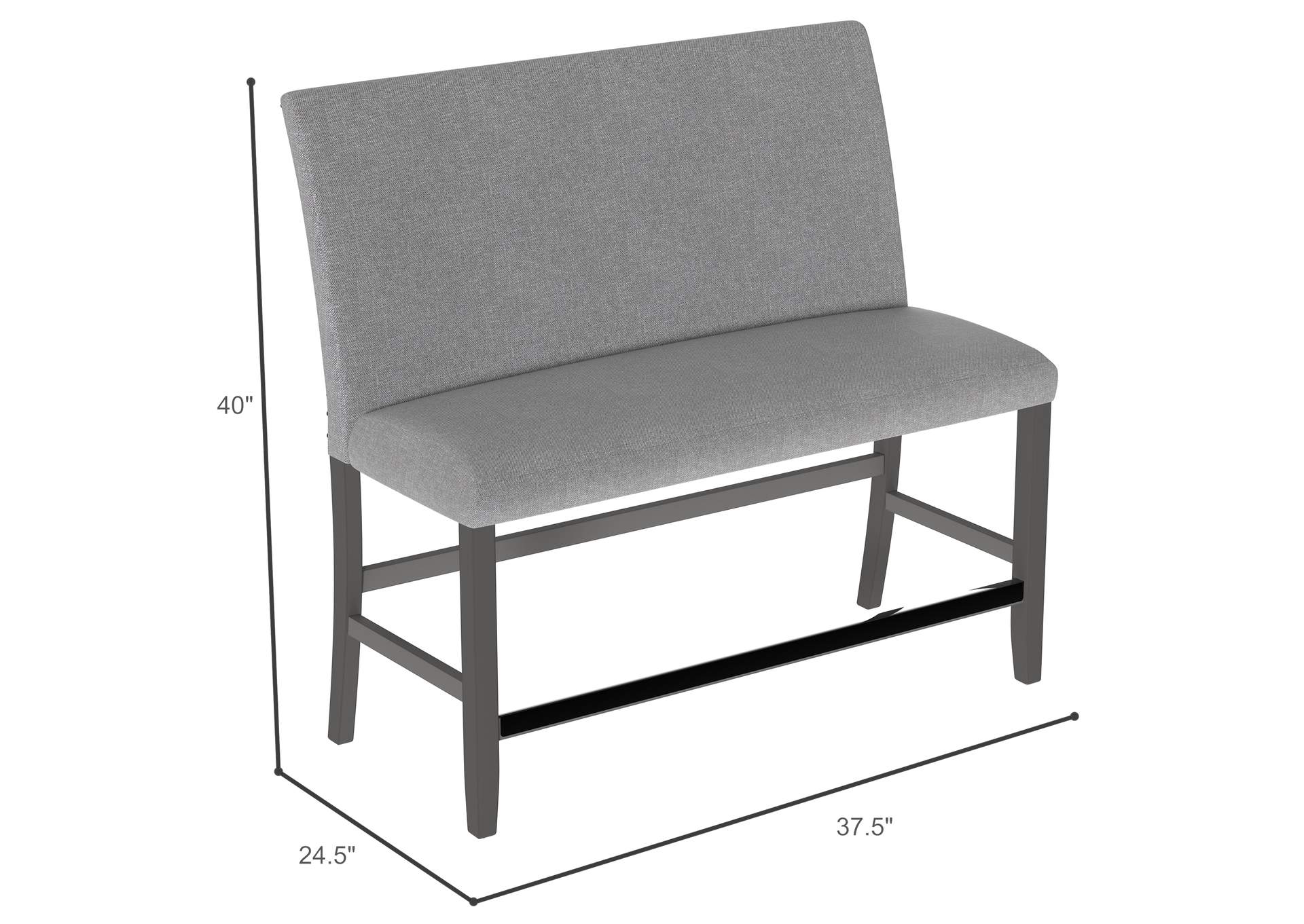 Upholstered Bench with Back image 6