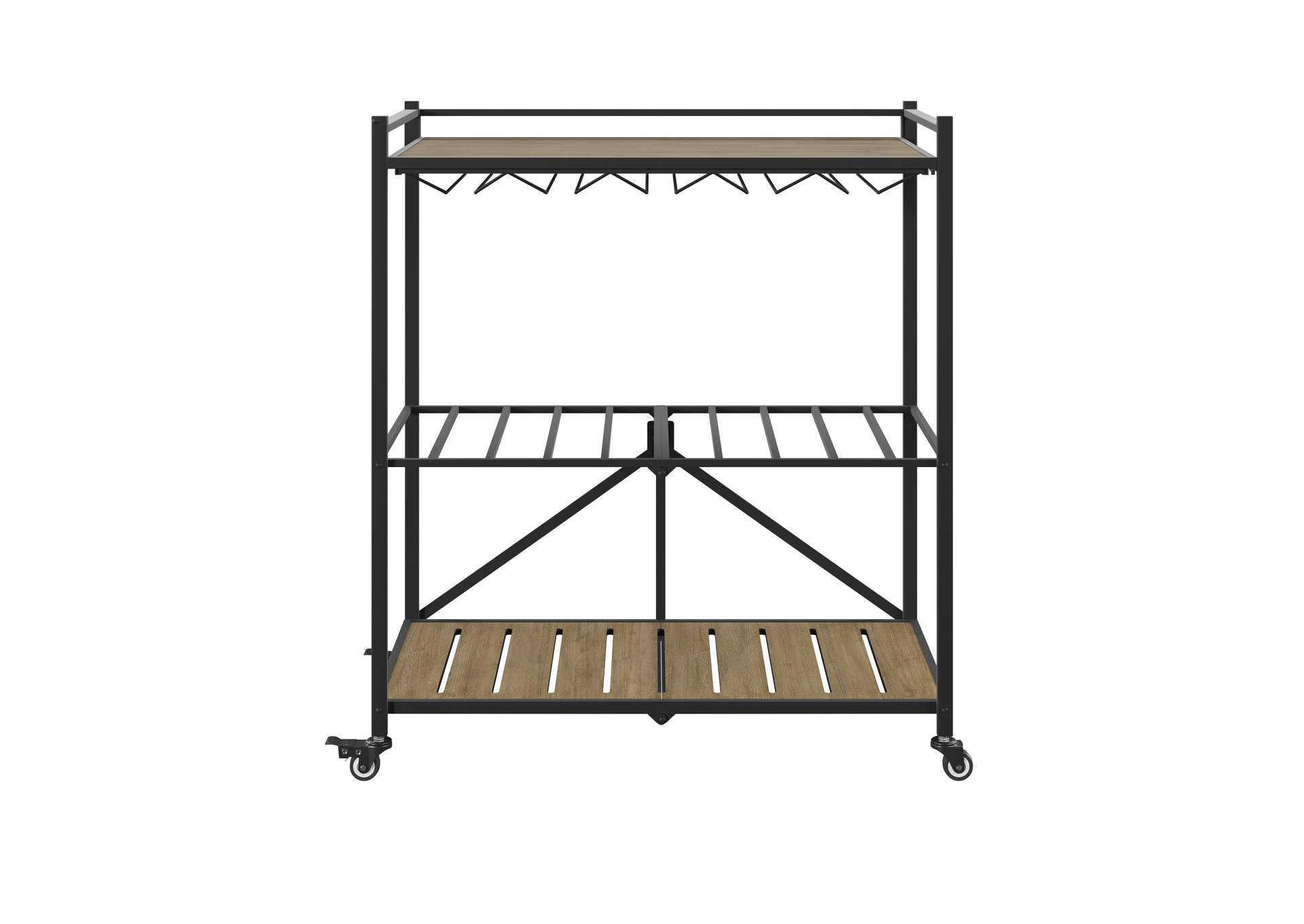 folding bar cart image 7