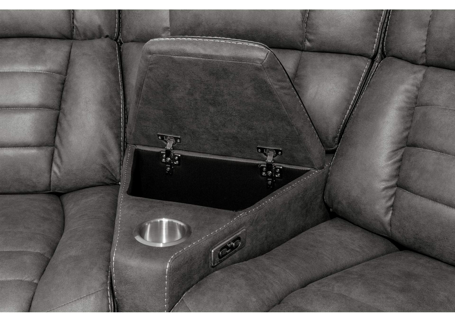power reclining sectional image 9