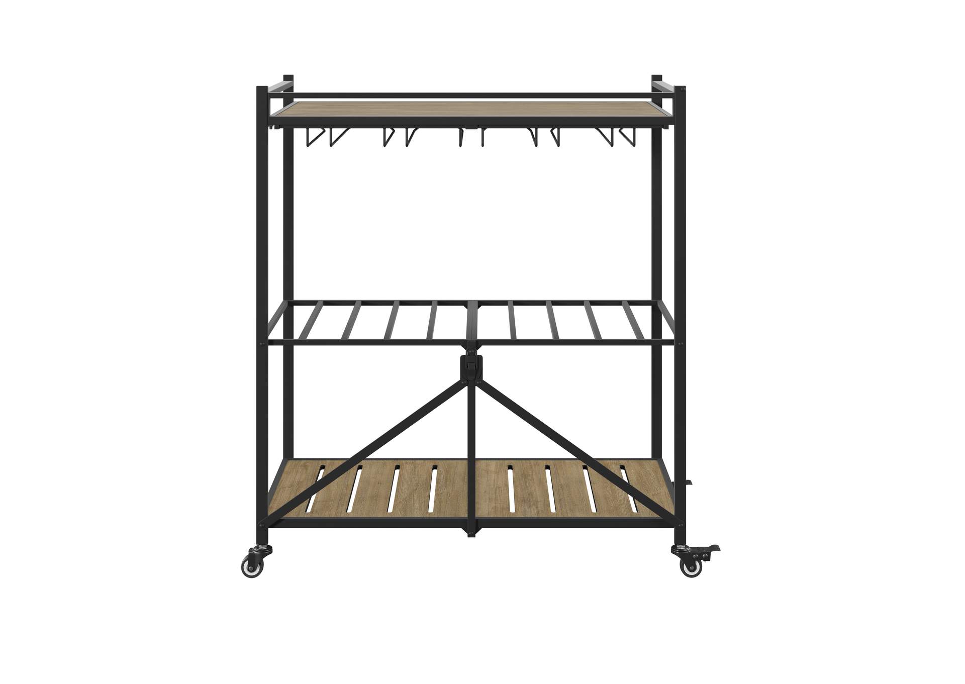 folding bar cart image 8