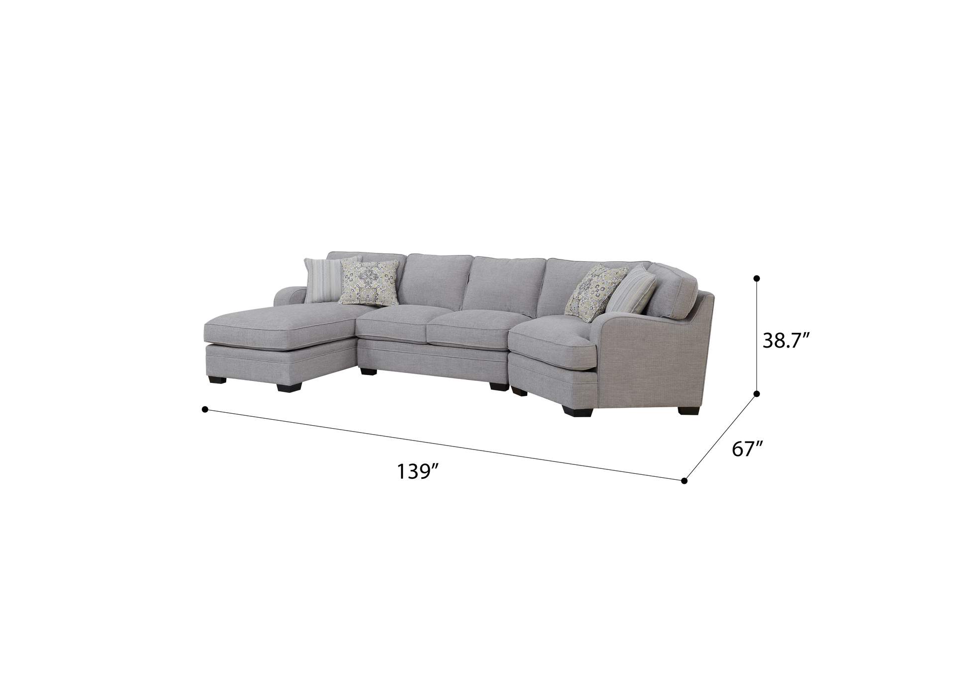LSF chaise sectional image 5