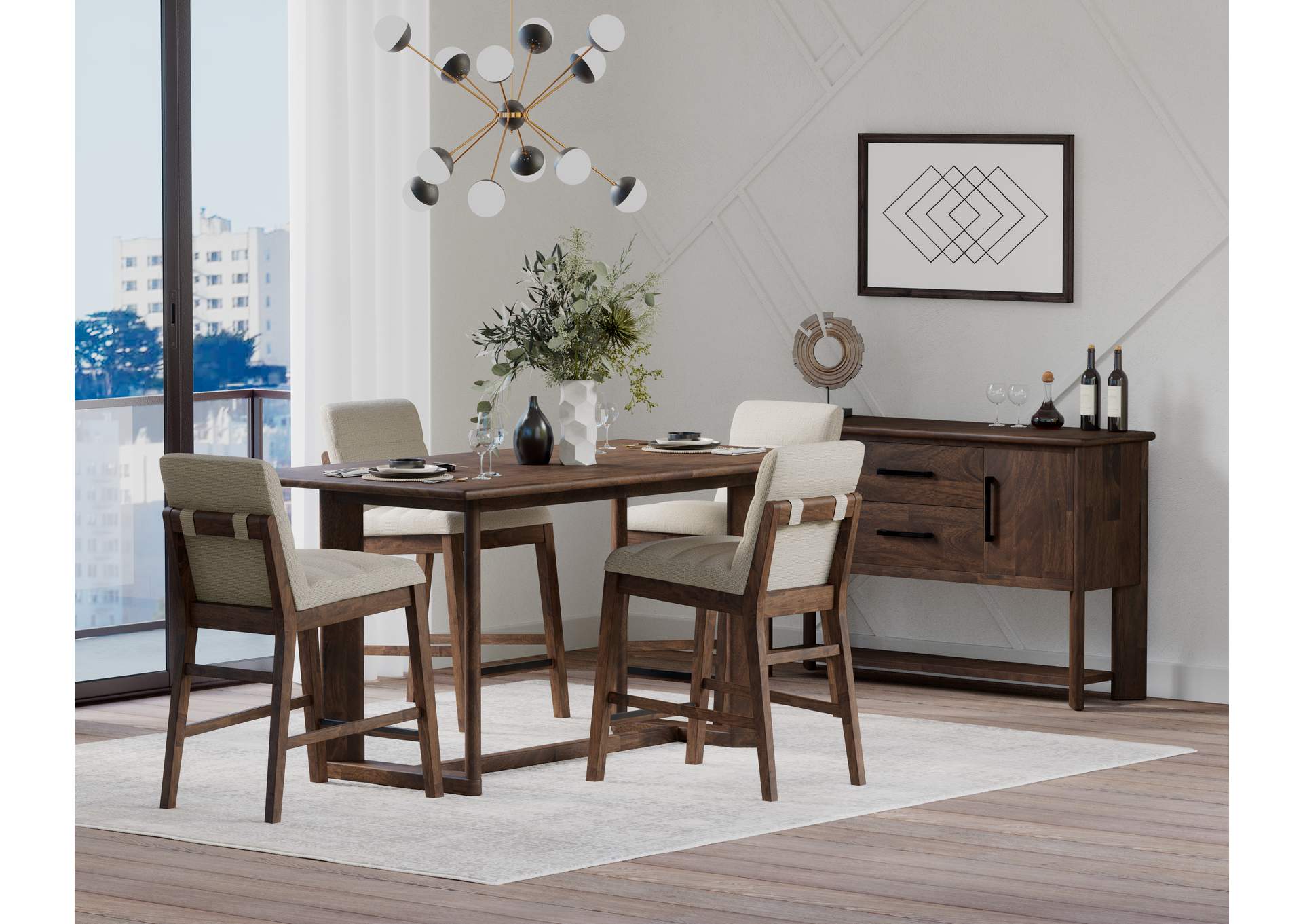 upholstered gathering stool, set of 2 image 5