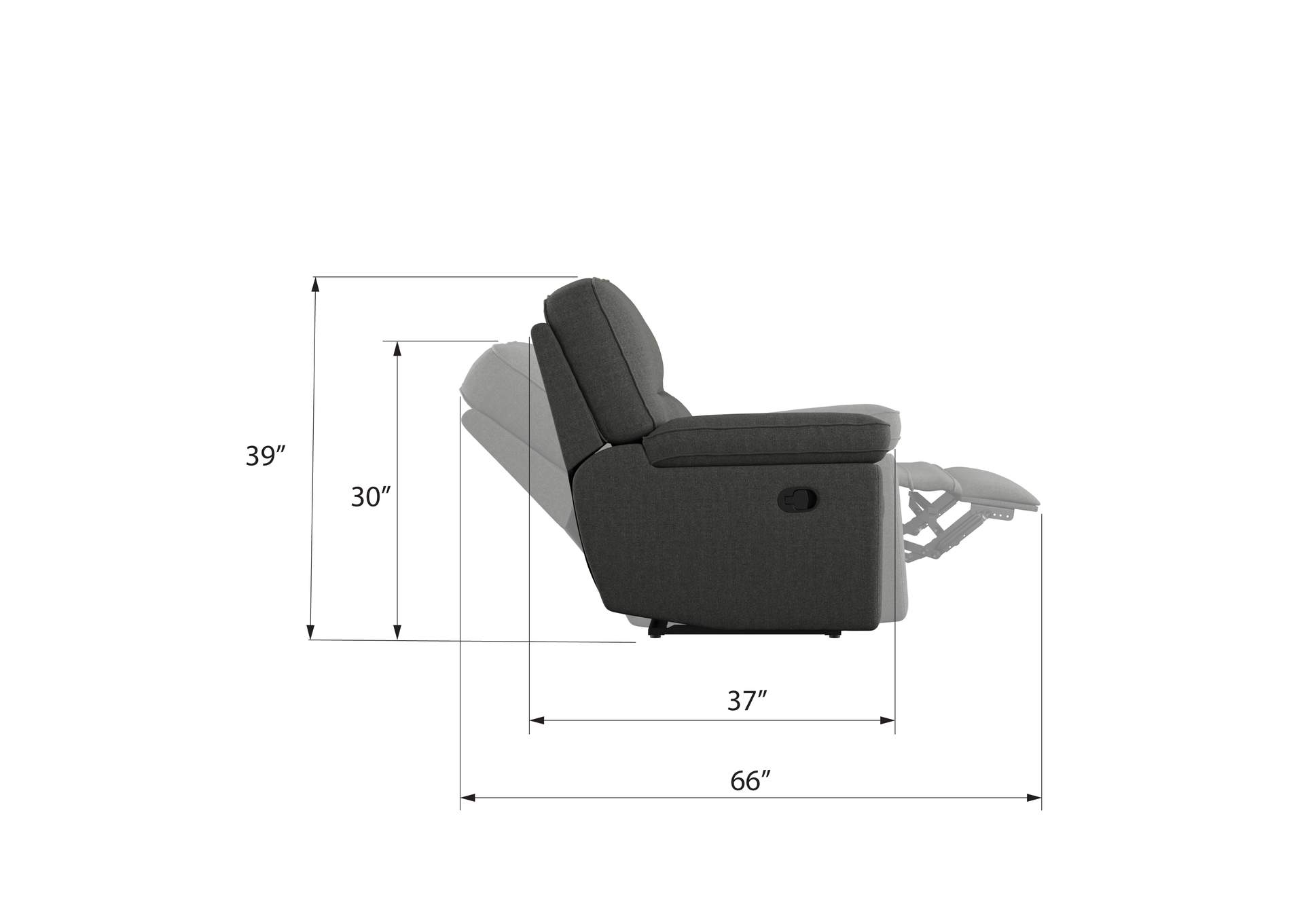 modular reclining loveseat image 9