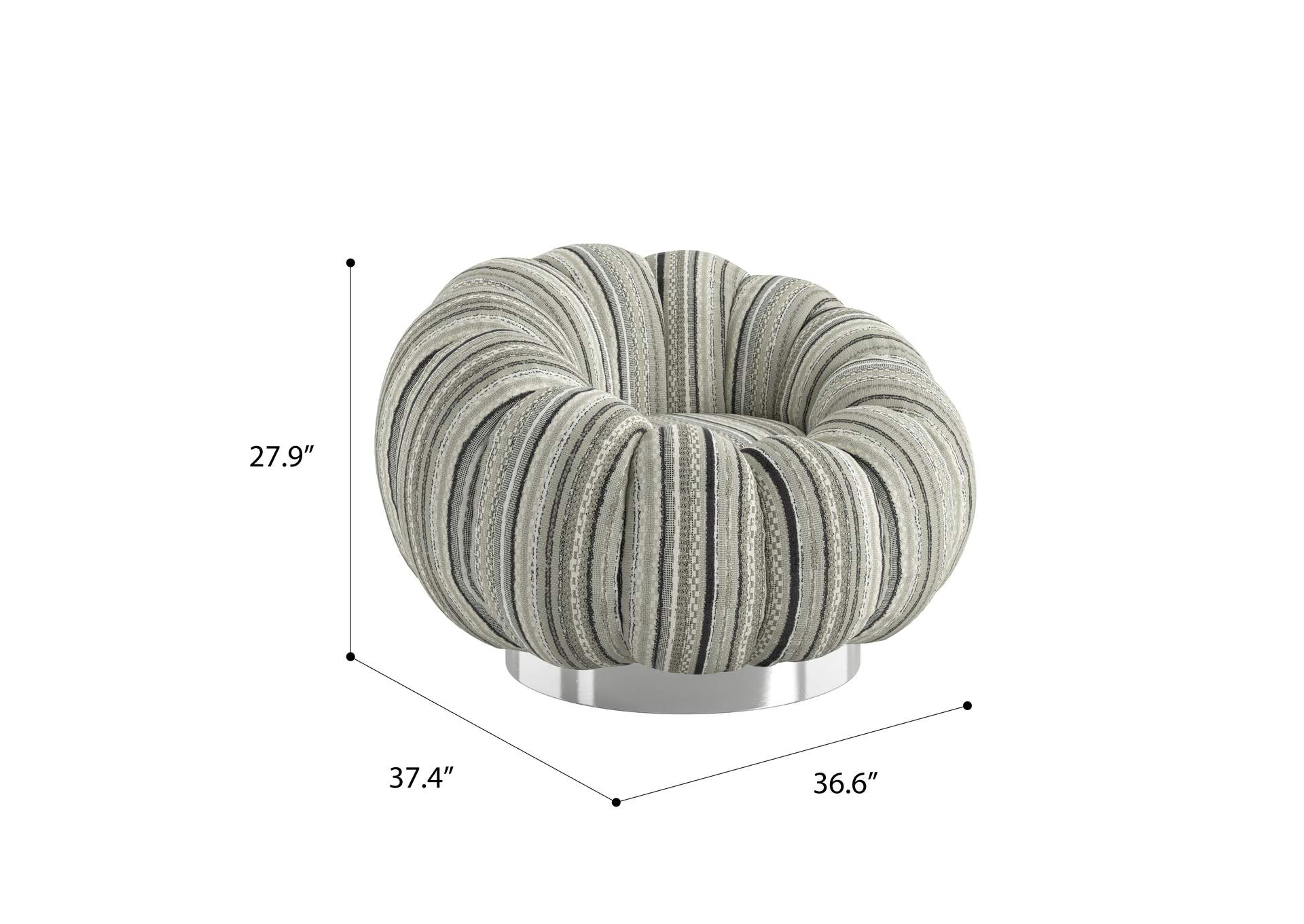 pumpkin swivel accent chair image 7