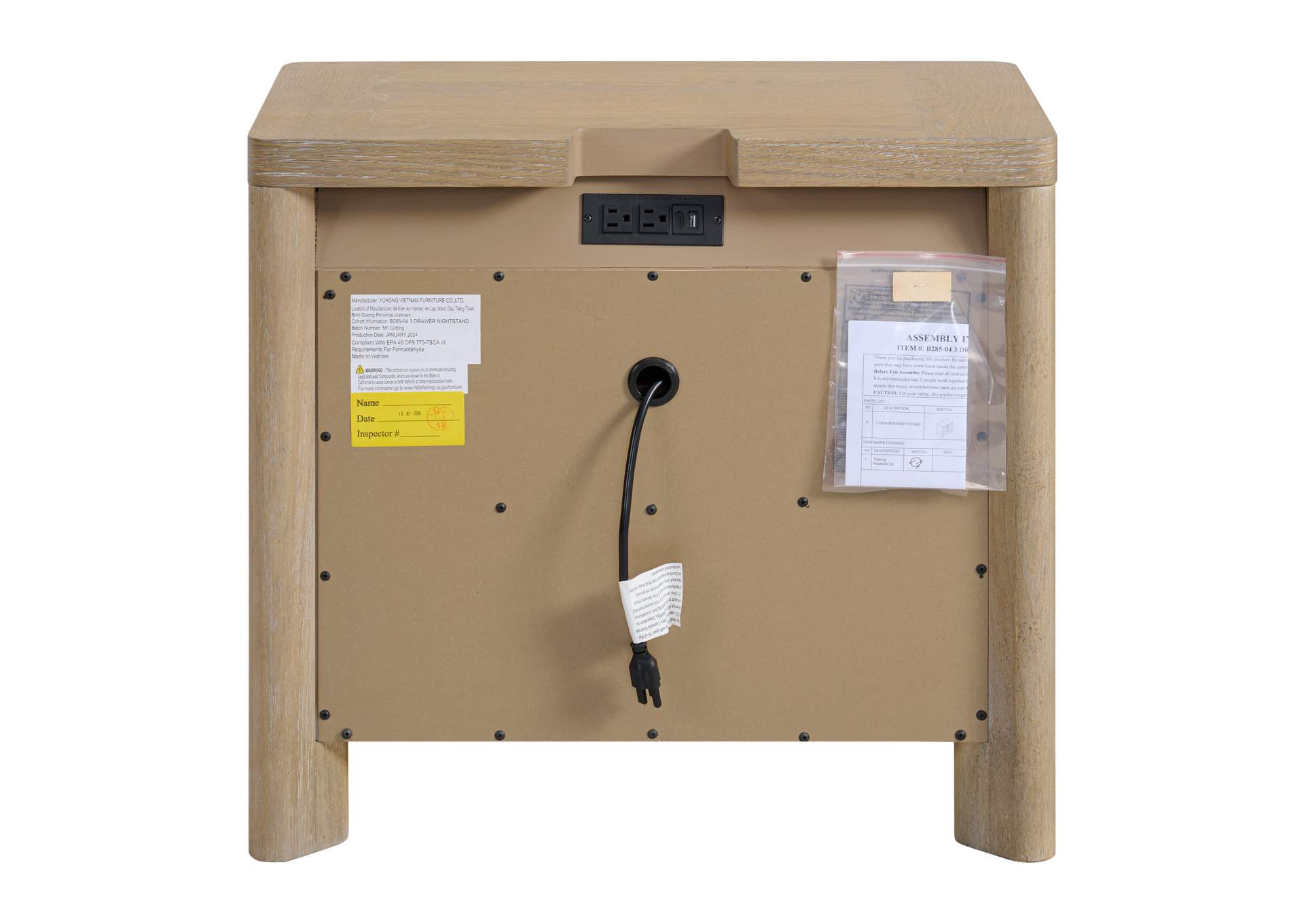 3-drawer nightstand image 8