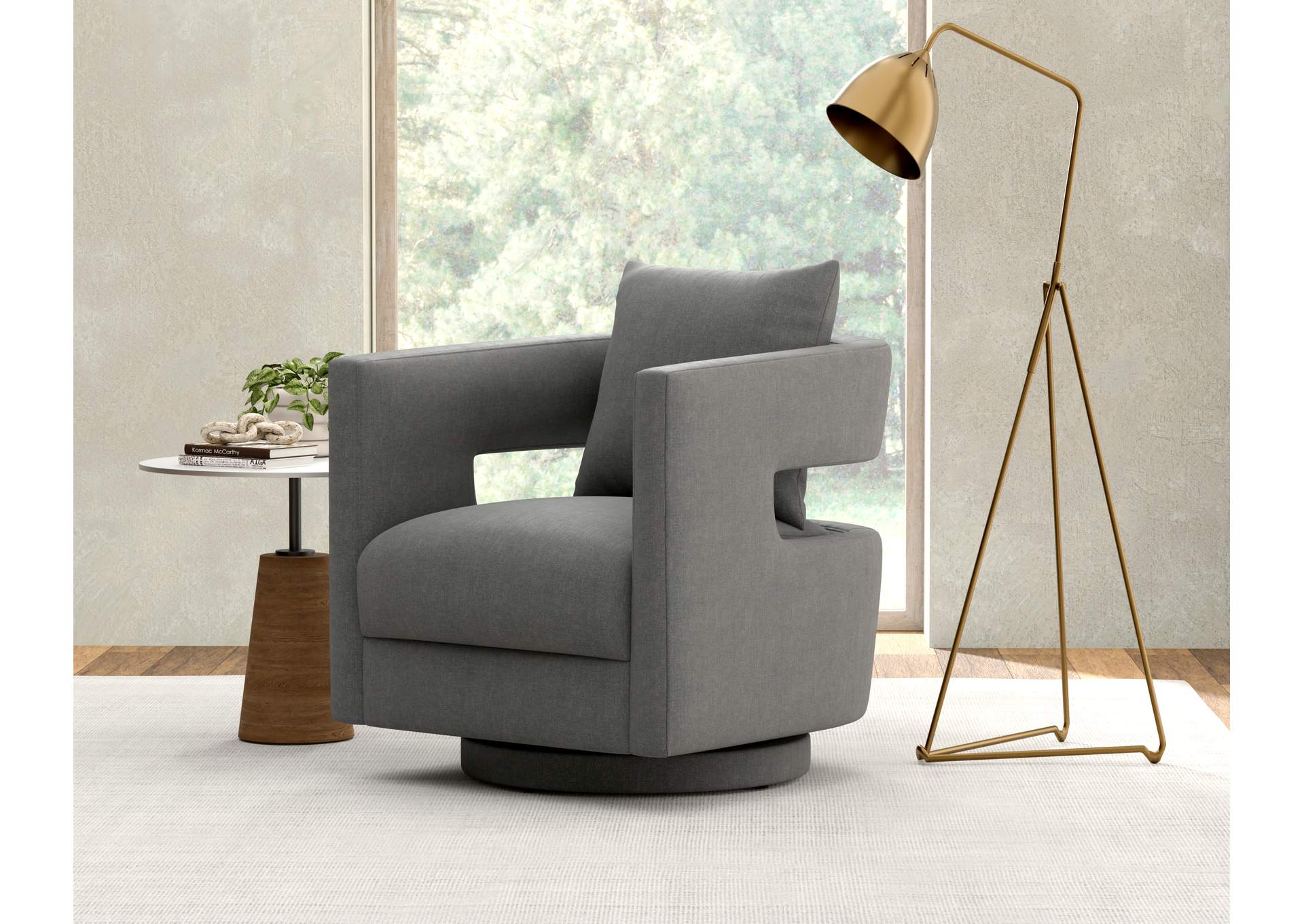 swivel accent chair image 3