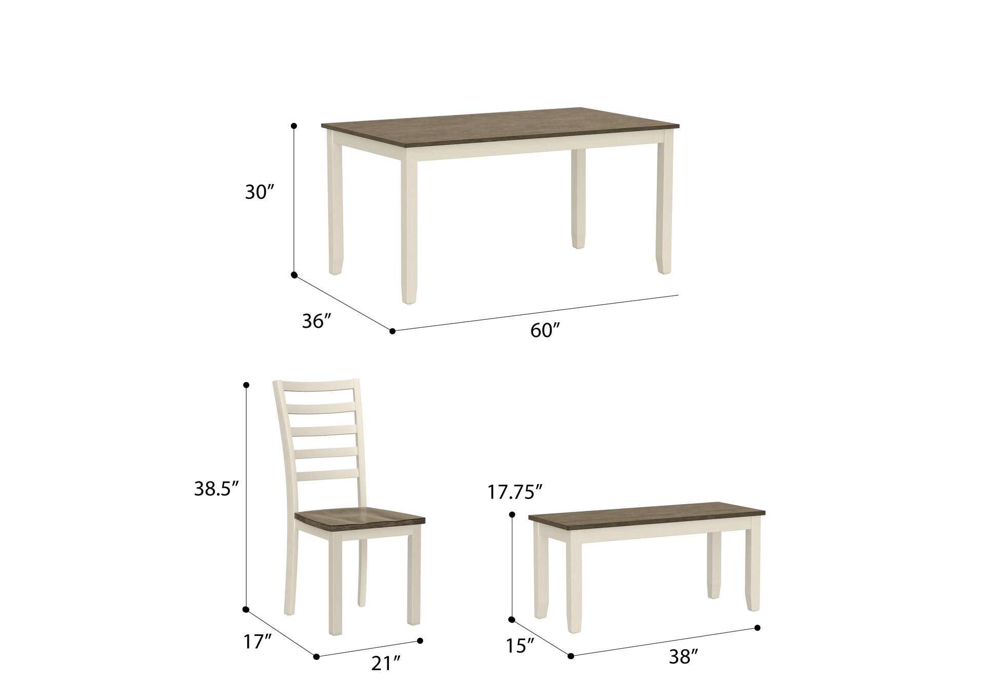 6 piece dining table set image 8