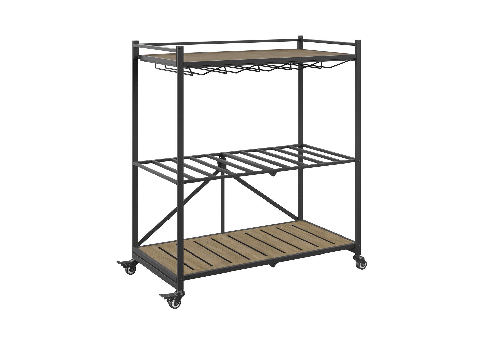 folding bar cart image 1