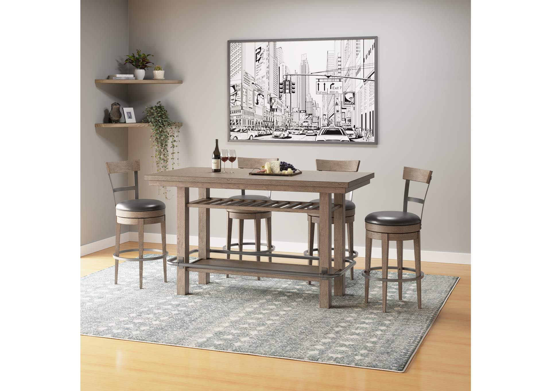 bar height storage table image 4