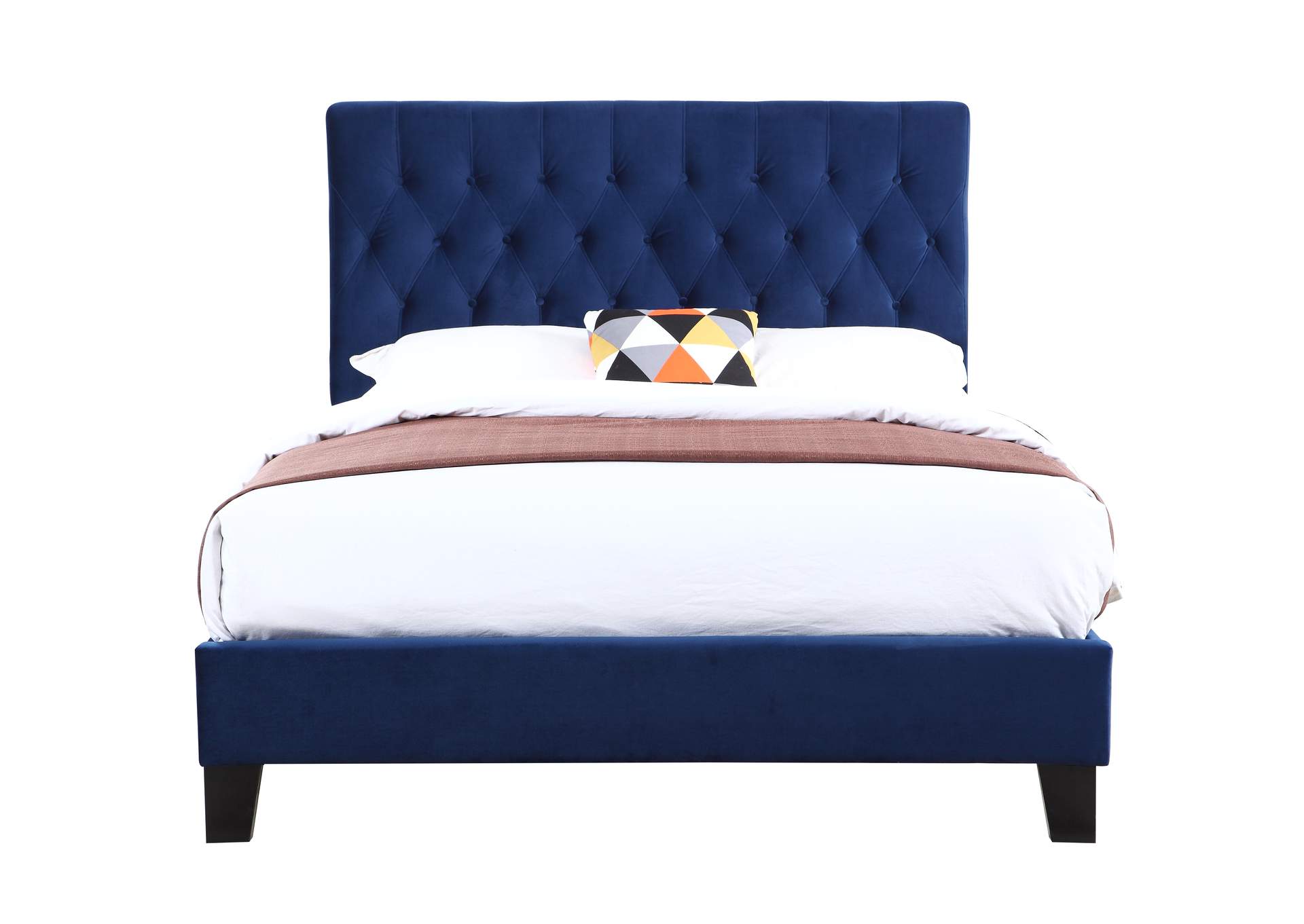 queen upholstered bed image 6