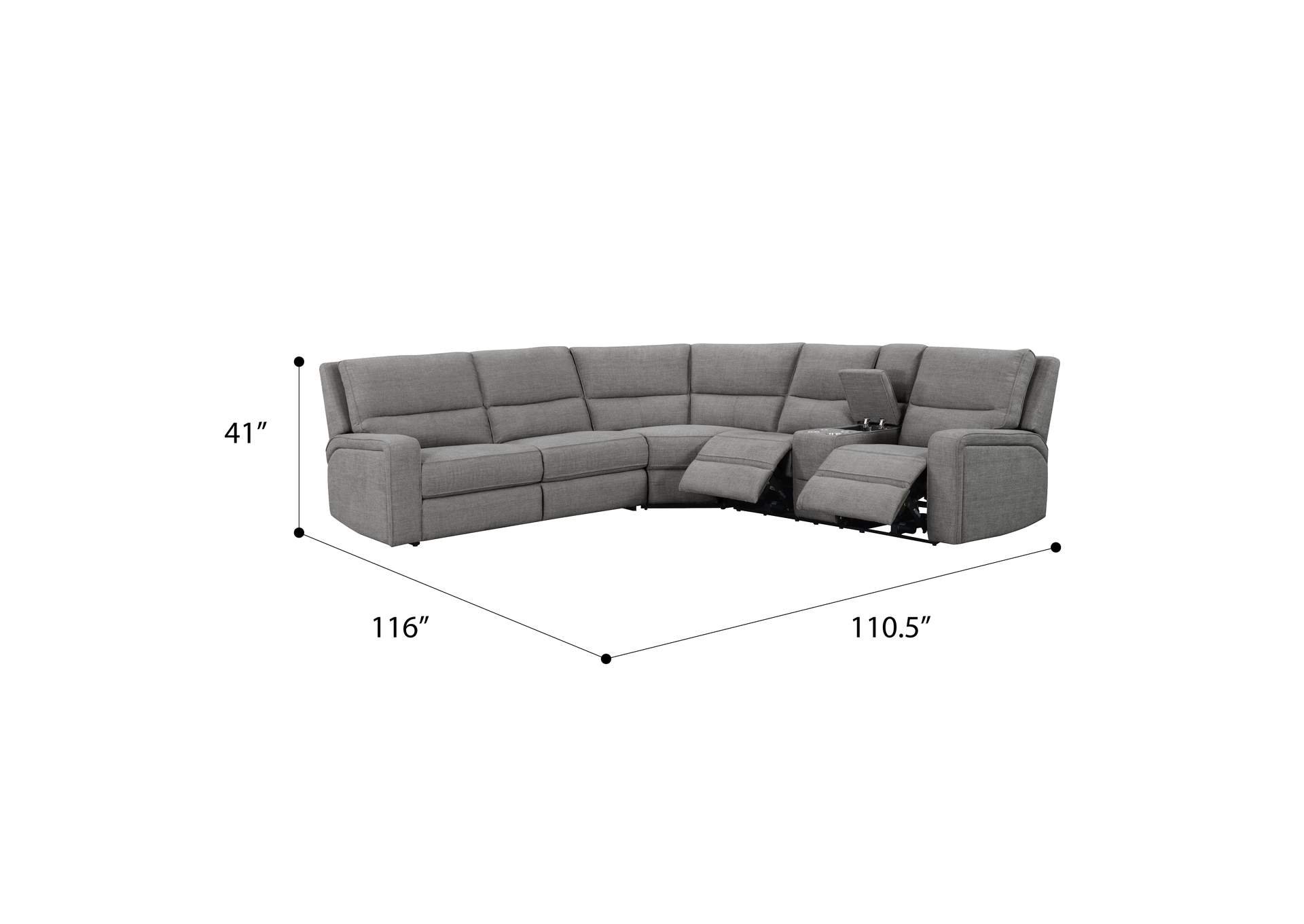 Medford Power Seat Reclining Sectional image 6