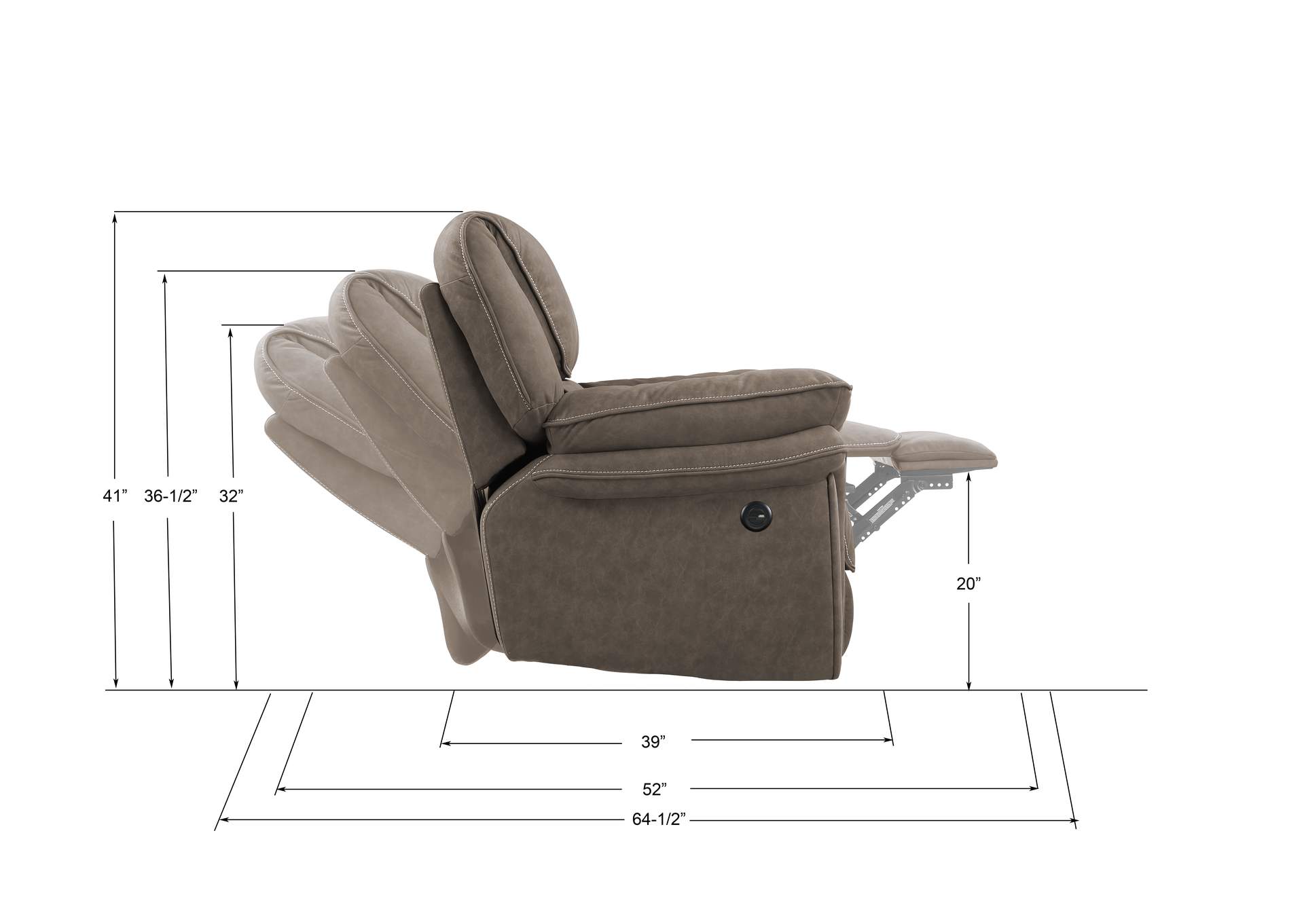 power reclining sofa image 7