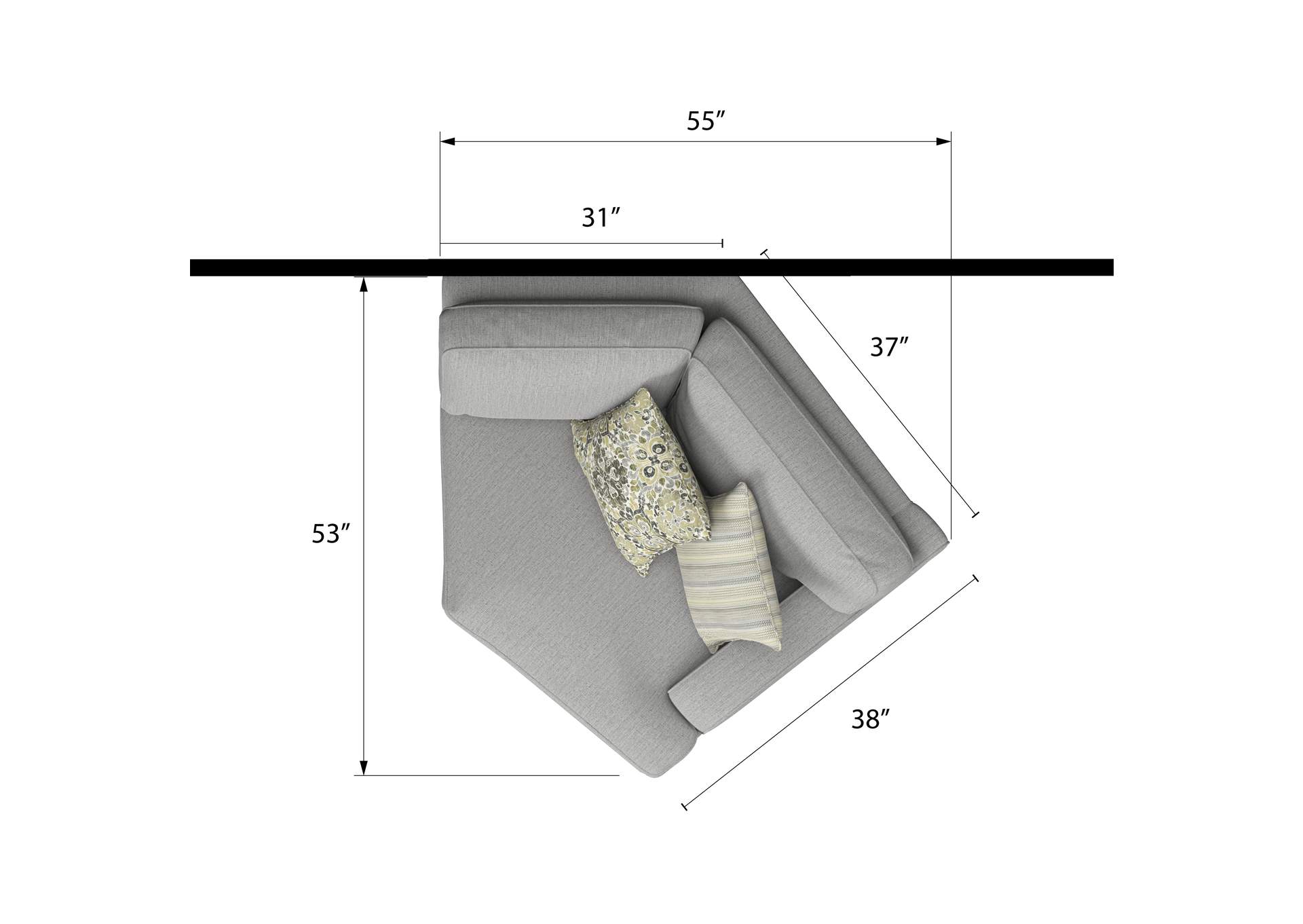 LSF chaise sectional image 6