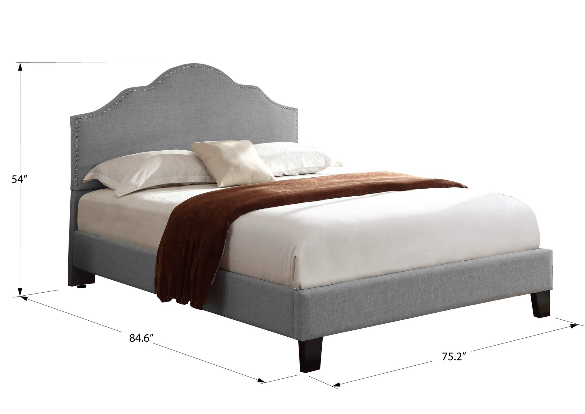 cal king upholstered bed image 7