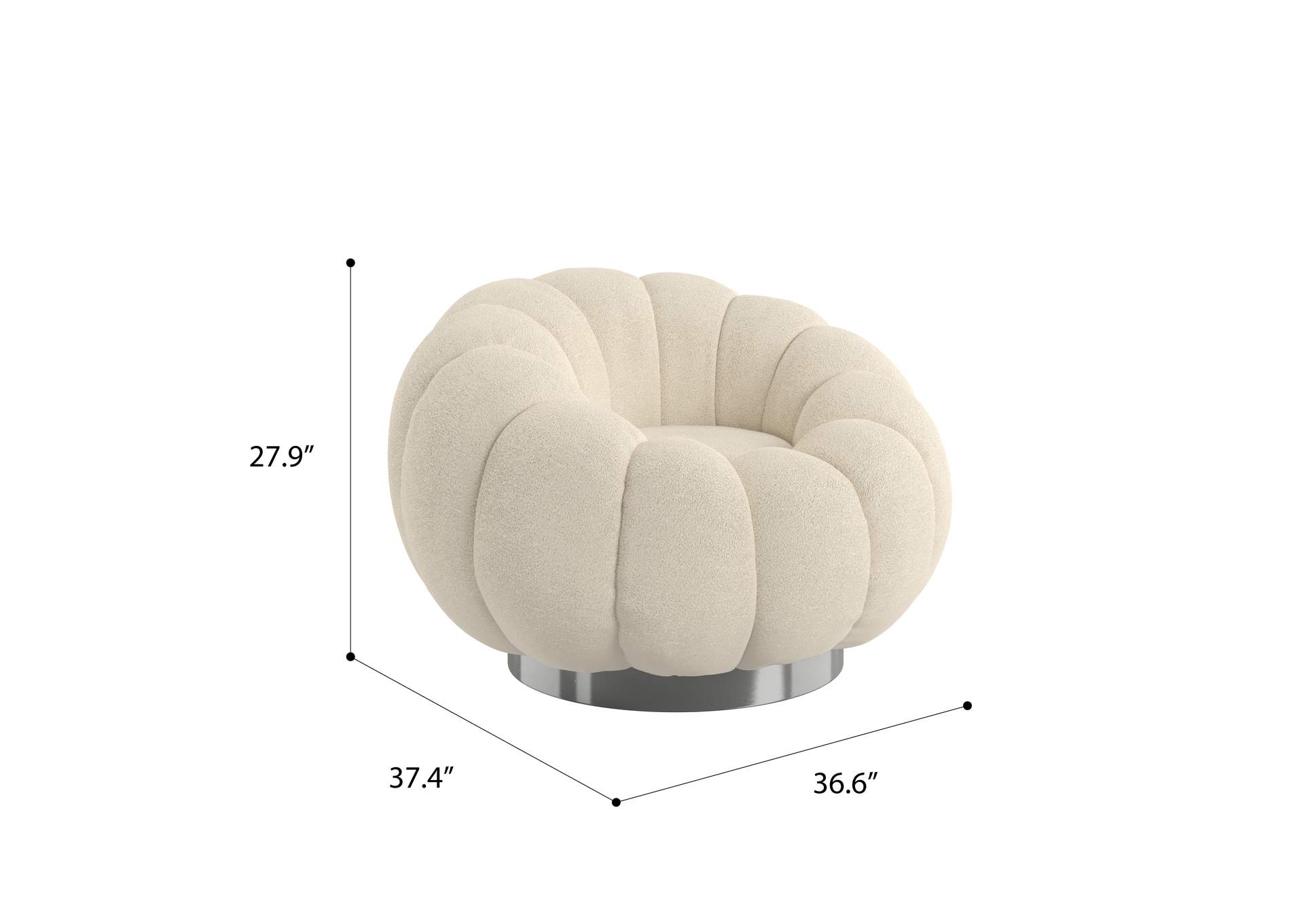 pumpkin swivel accent chair image 7