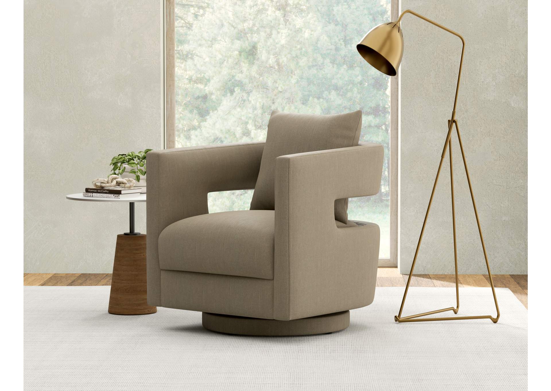swivel accent chair image 3