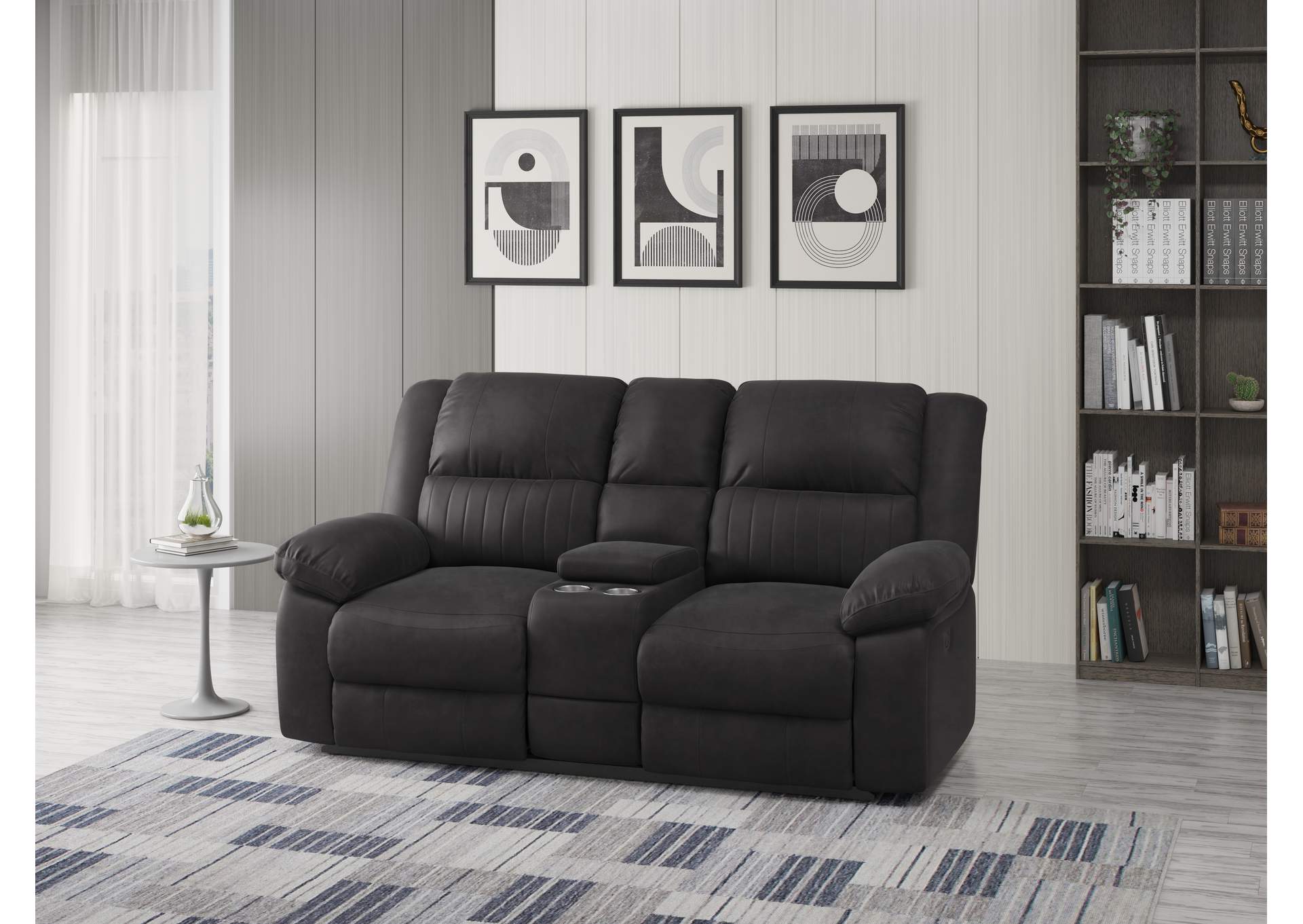 Navaro Reclining Console Loveseat
