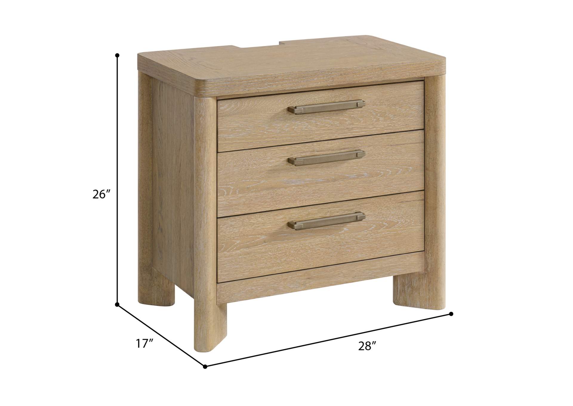 3-drawer nightstand image 9