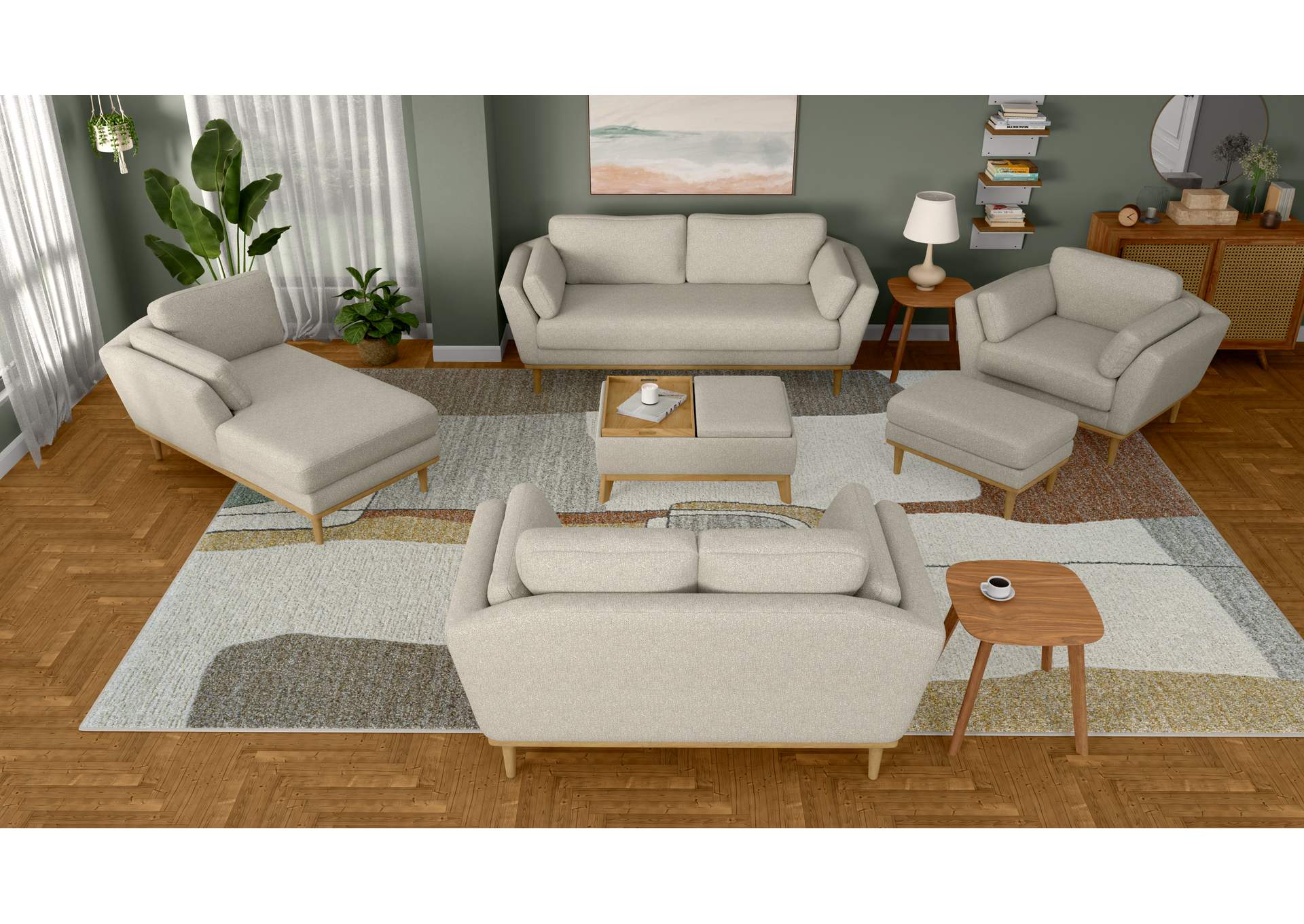 reversible tray ottoman image 3