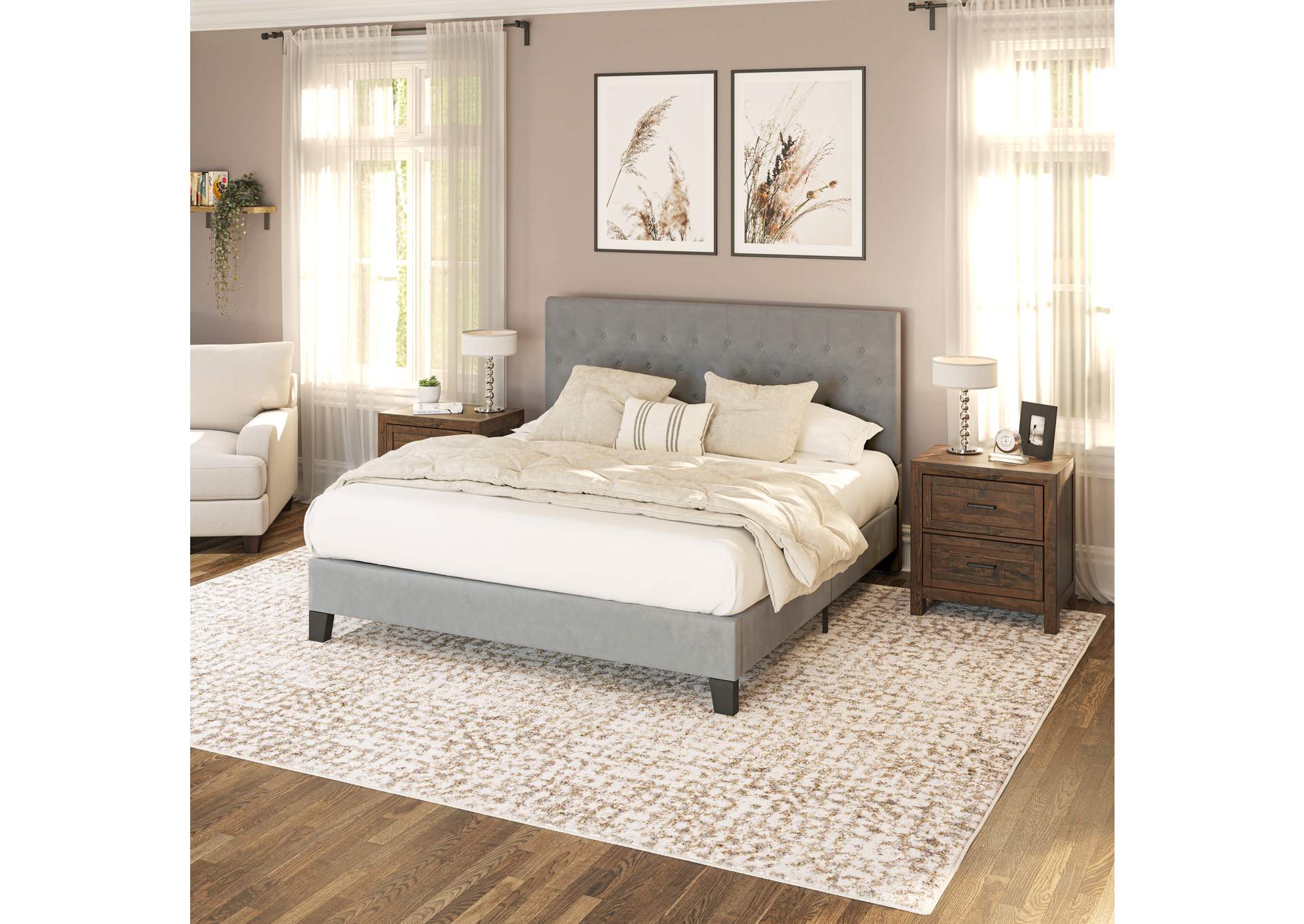 full upholstered bed image 3