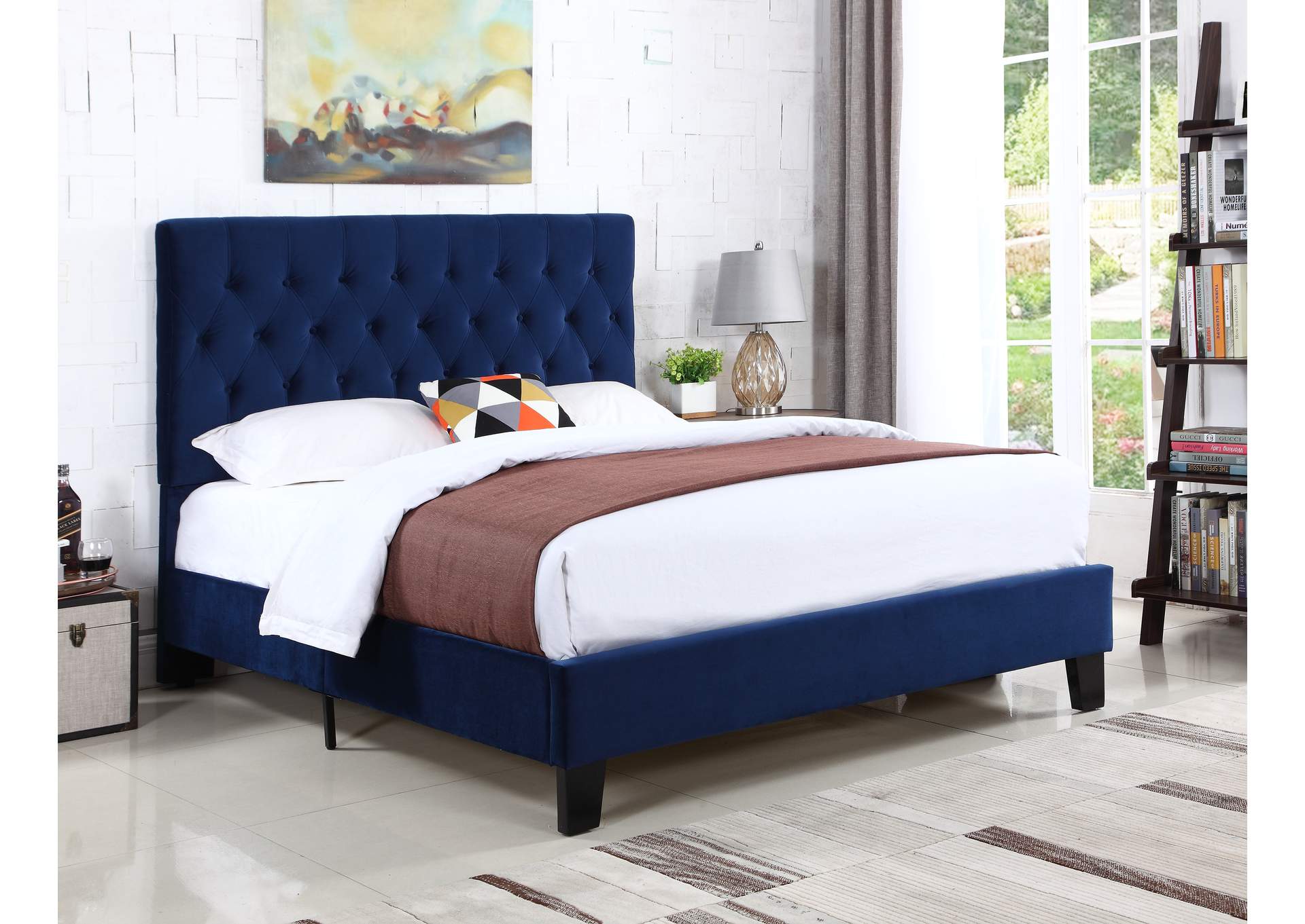 king upholstered bed image 3