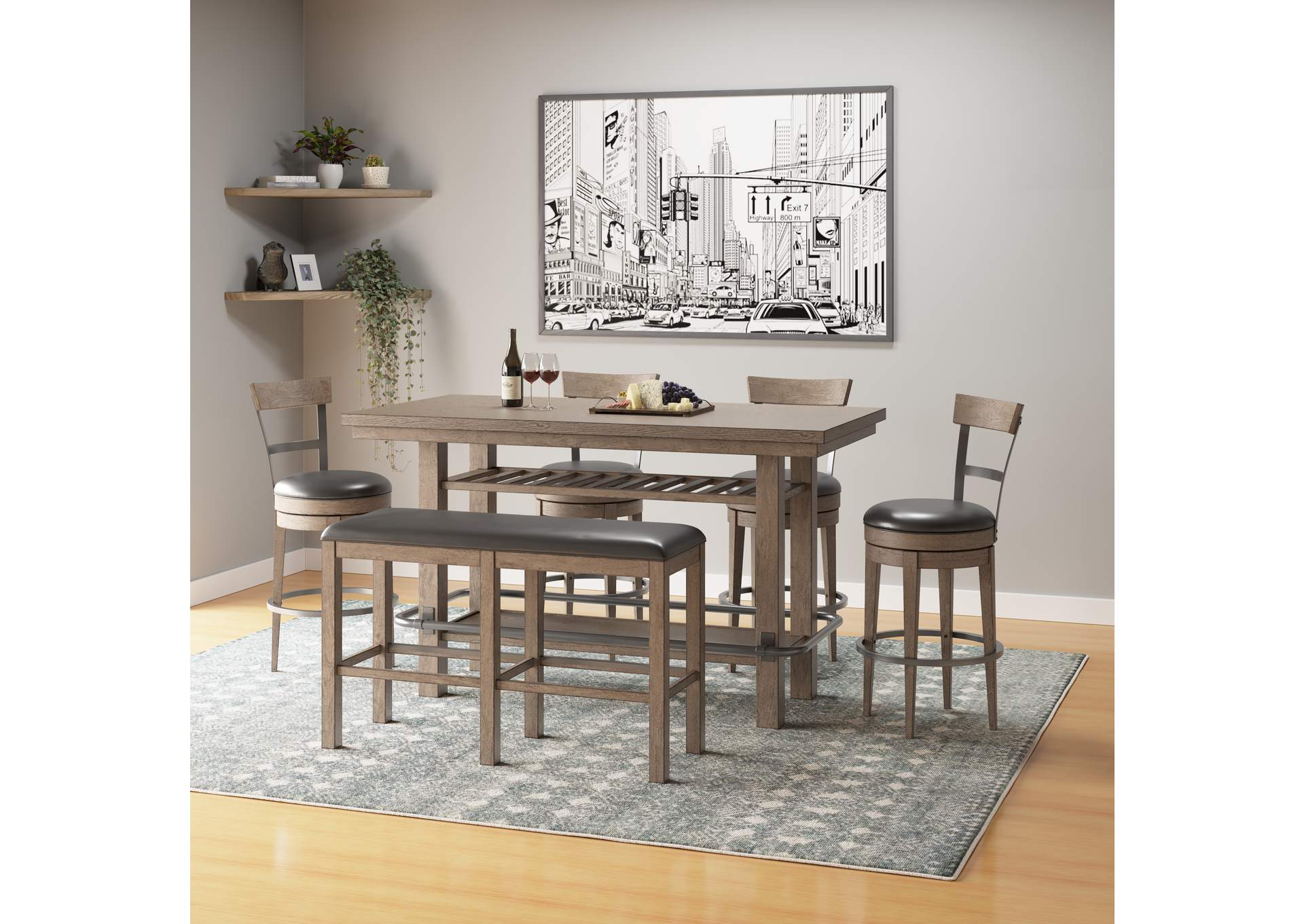 bar height storage table image 5