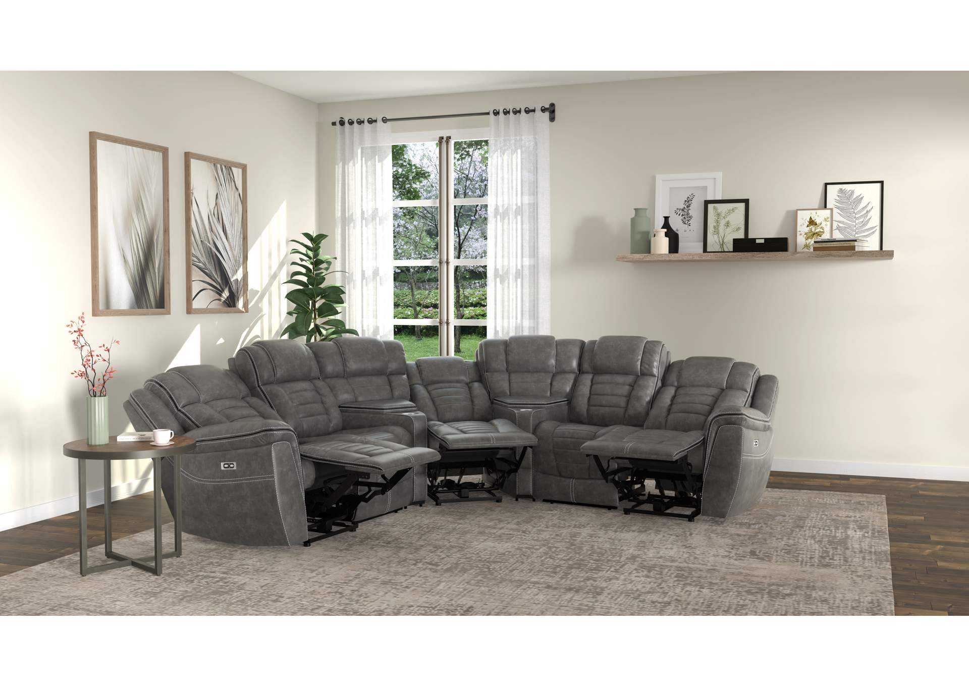 power reclining sectional image 5
