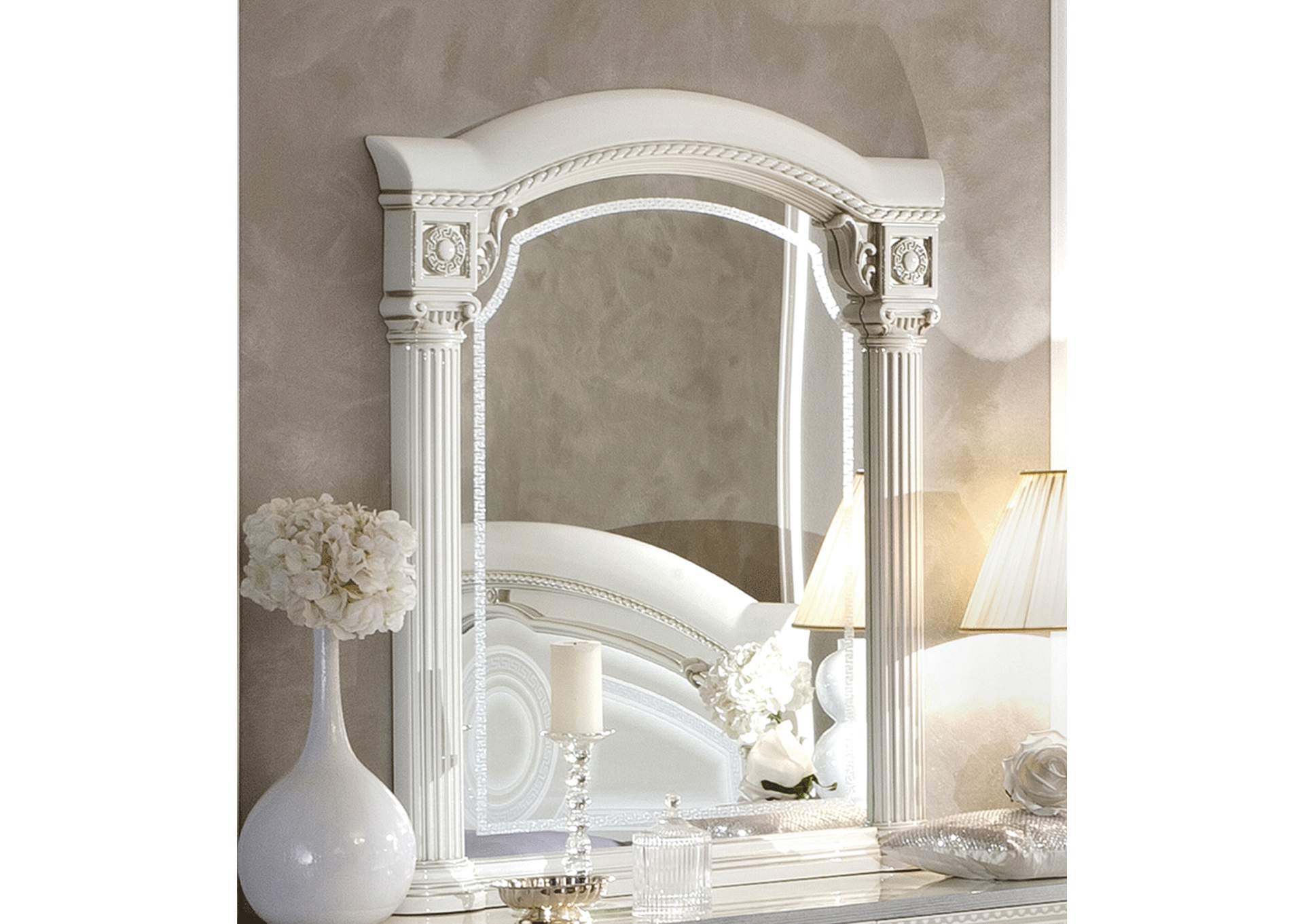 Aida White with Silver Mirror image 1