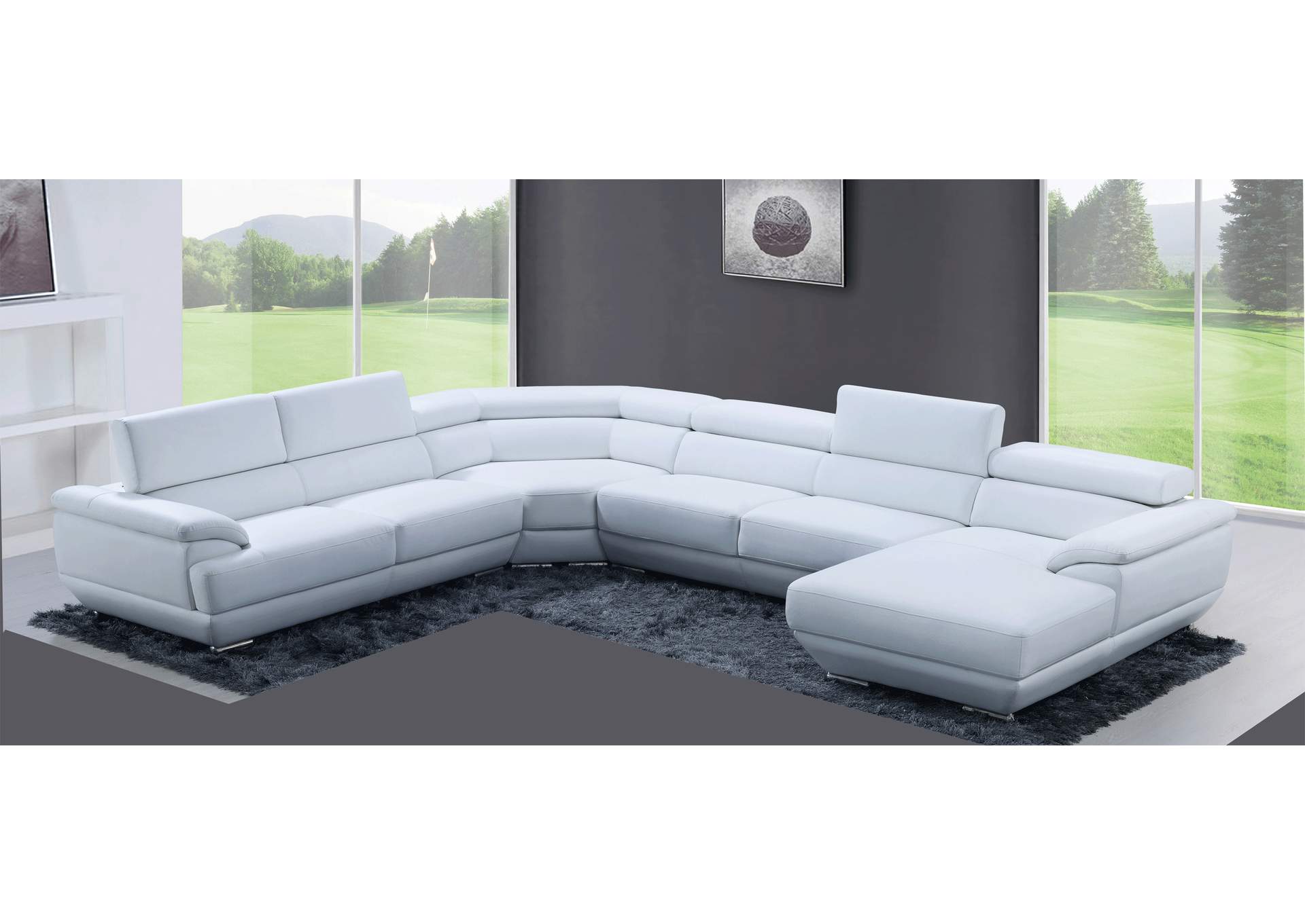 430 Sectional Right Pure White image 1