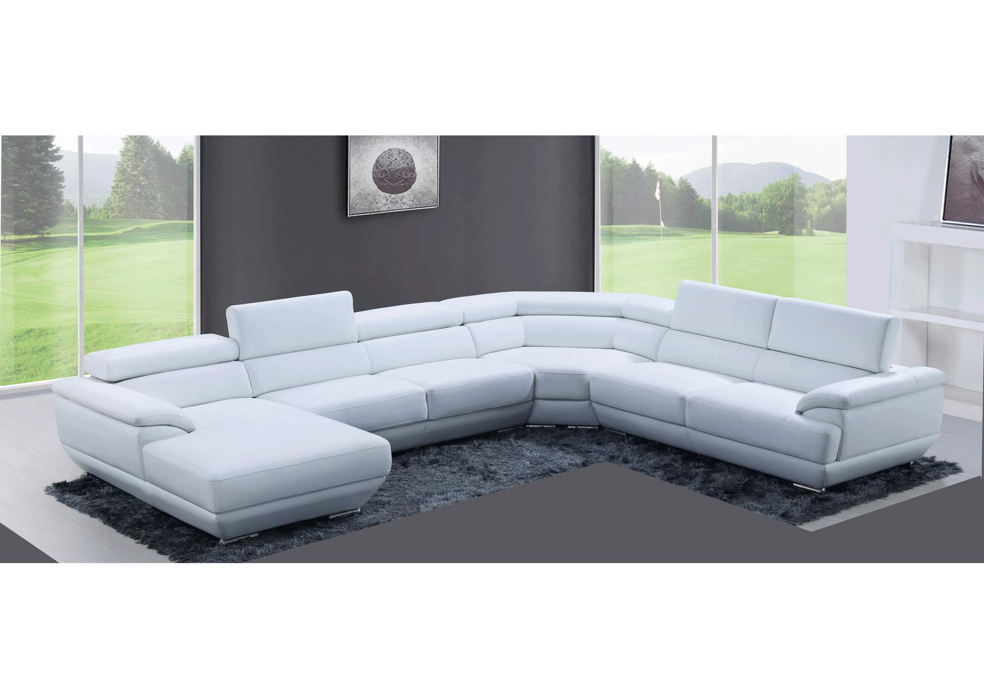 430 Sectional Left Pure White image 1