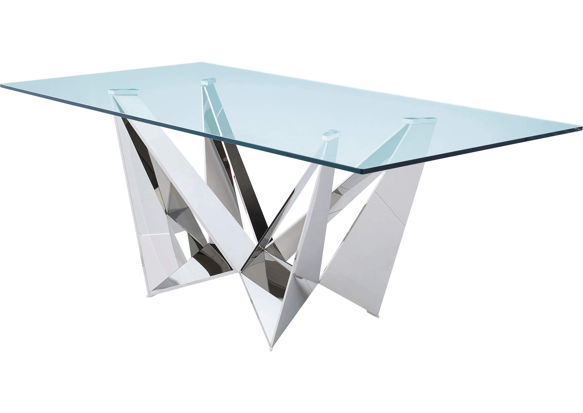 2061 Modern Dining Table with Fixed Top image 1