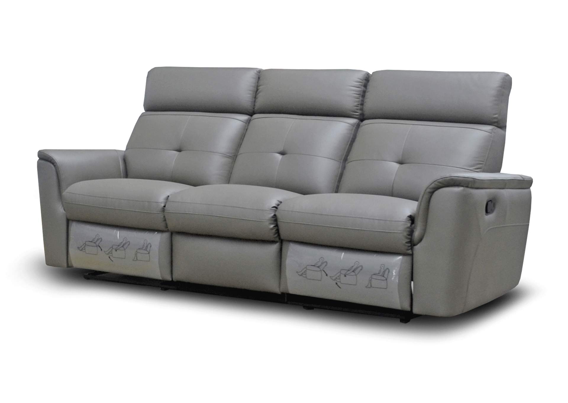 8501 3 Sofa Dark Grey image 1