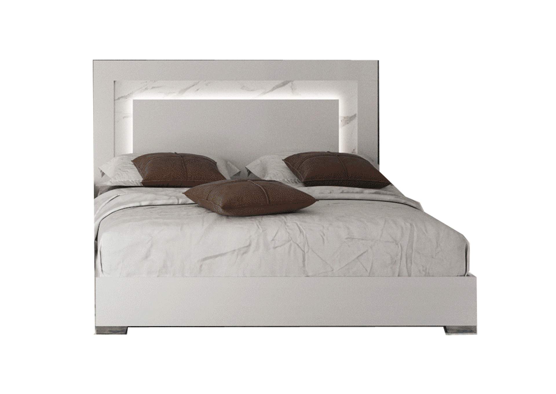 Carrara Queen Bed with Light image 1