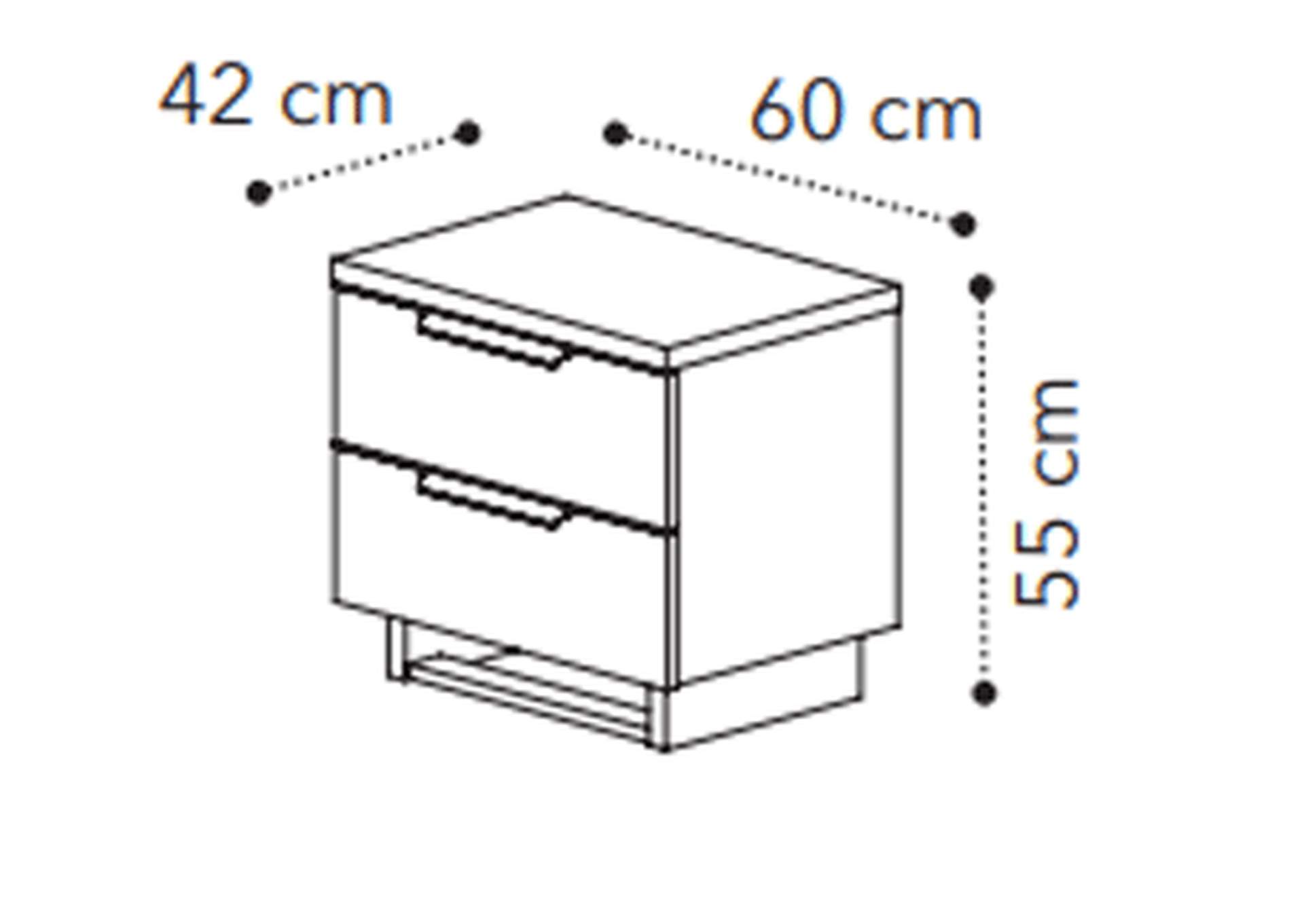 Smart Mini Nightstand Walnut image 1