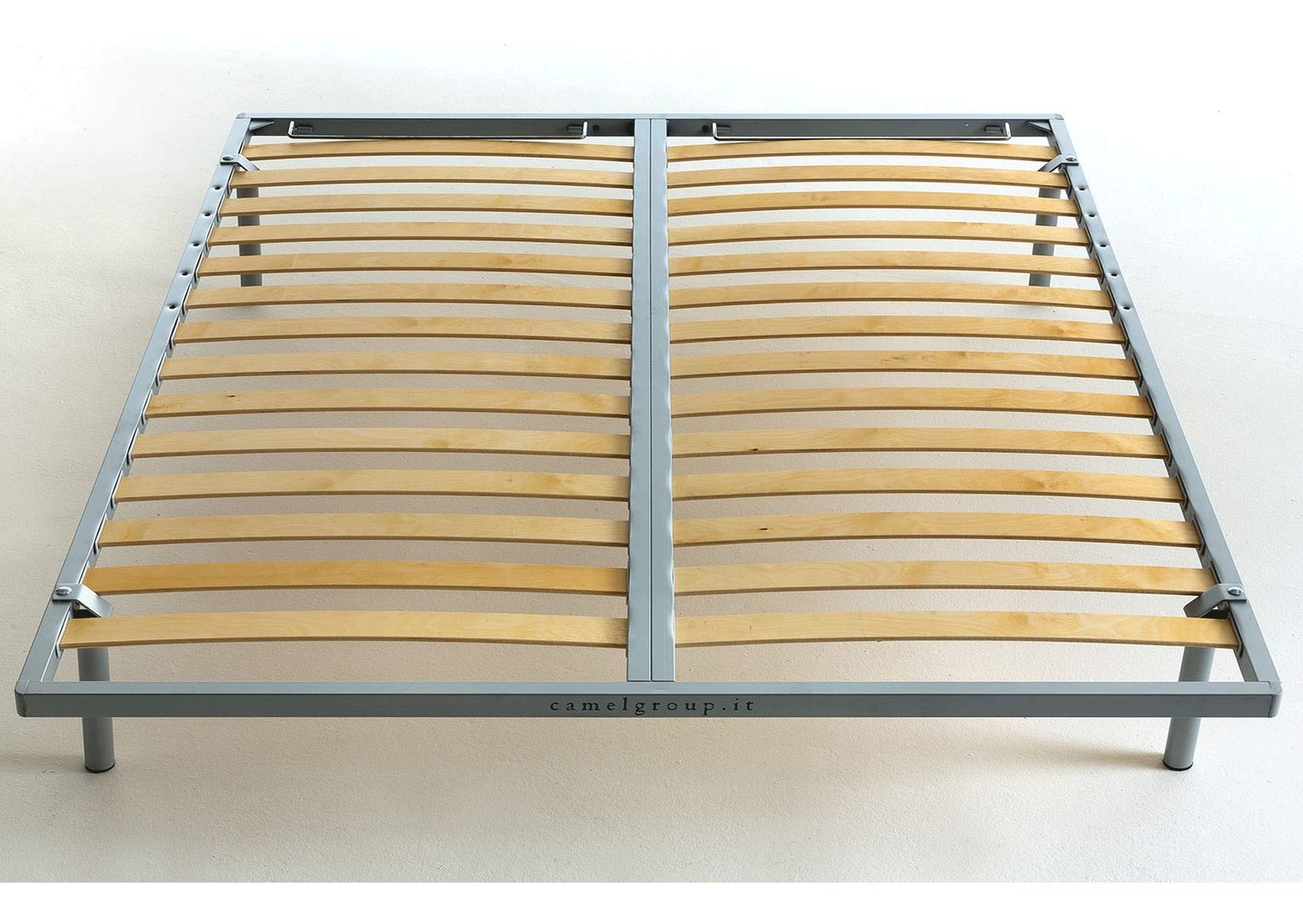 Camel King Size Wooden Slats Frame Folded with Legs Italy image 1