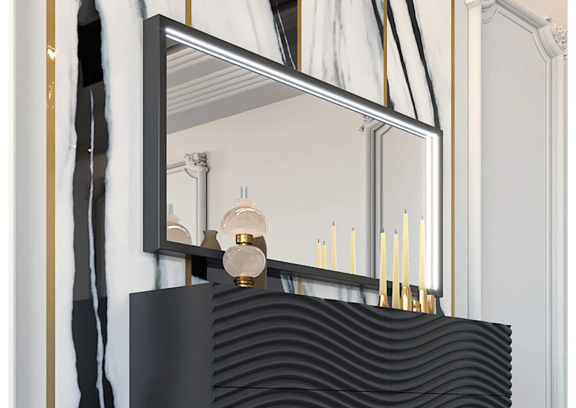 Wave Mirror for Dd Dark Grey image 1