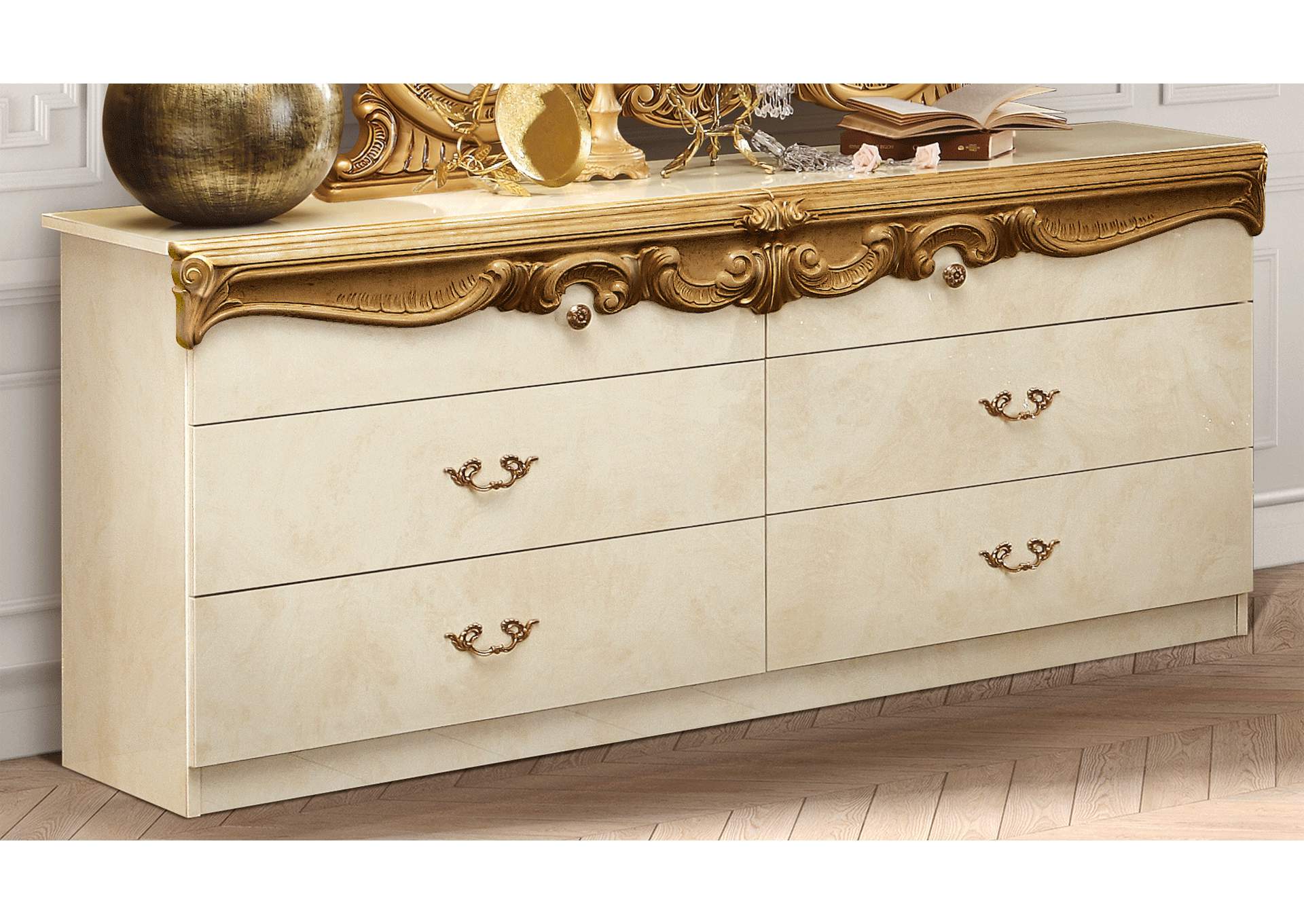 Barocco Ivory - Gold Double Dresser image 1